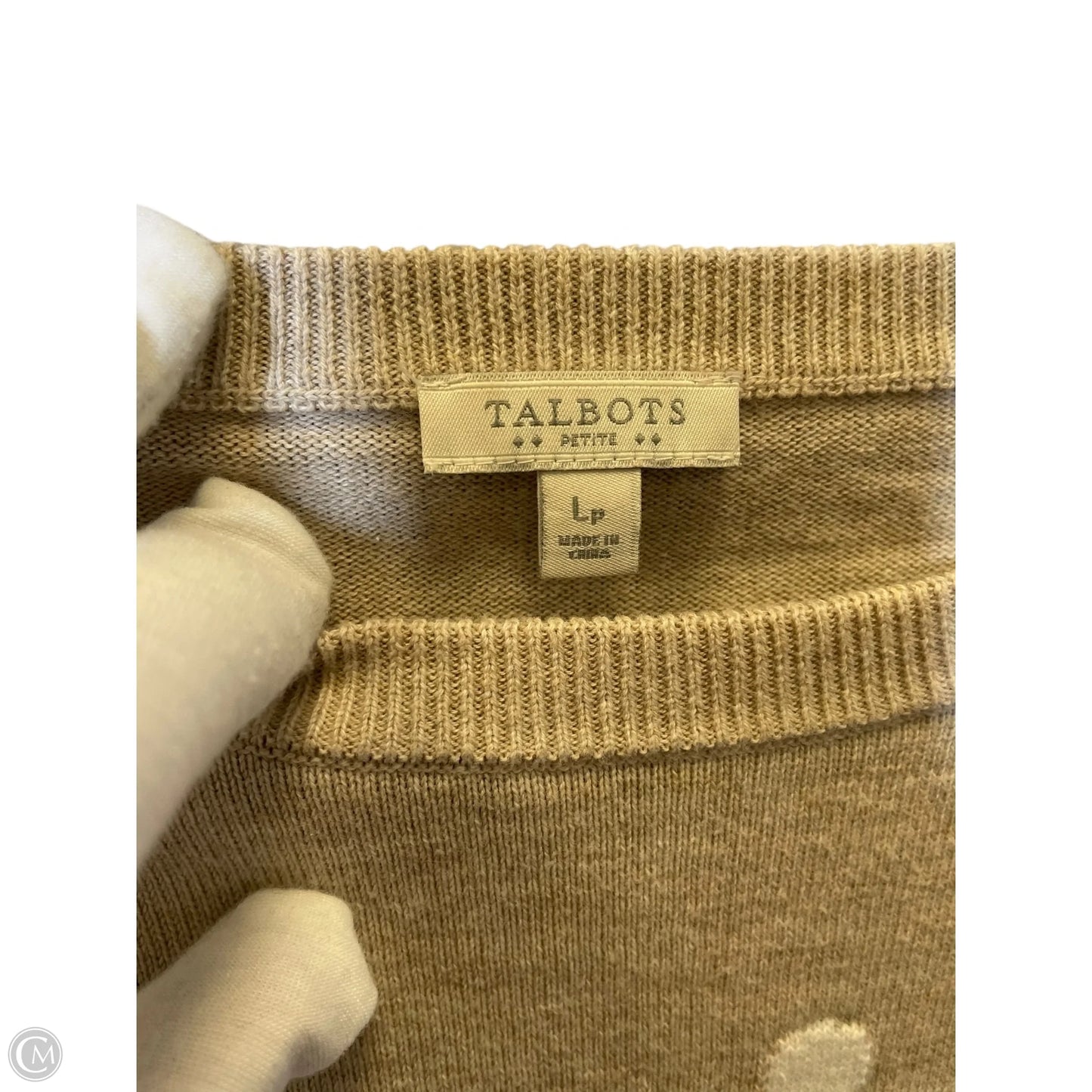 Sweater By Talbots In Cream & White, Size: Lp