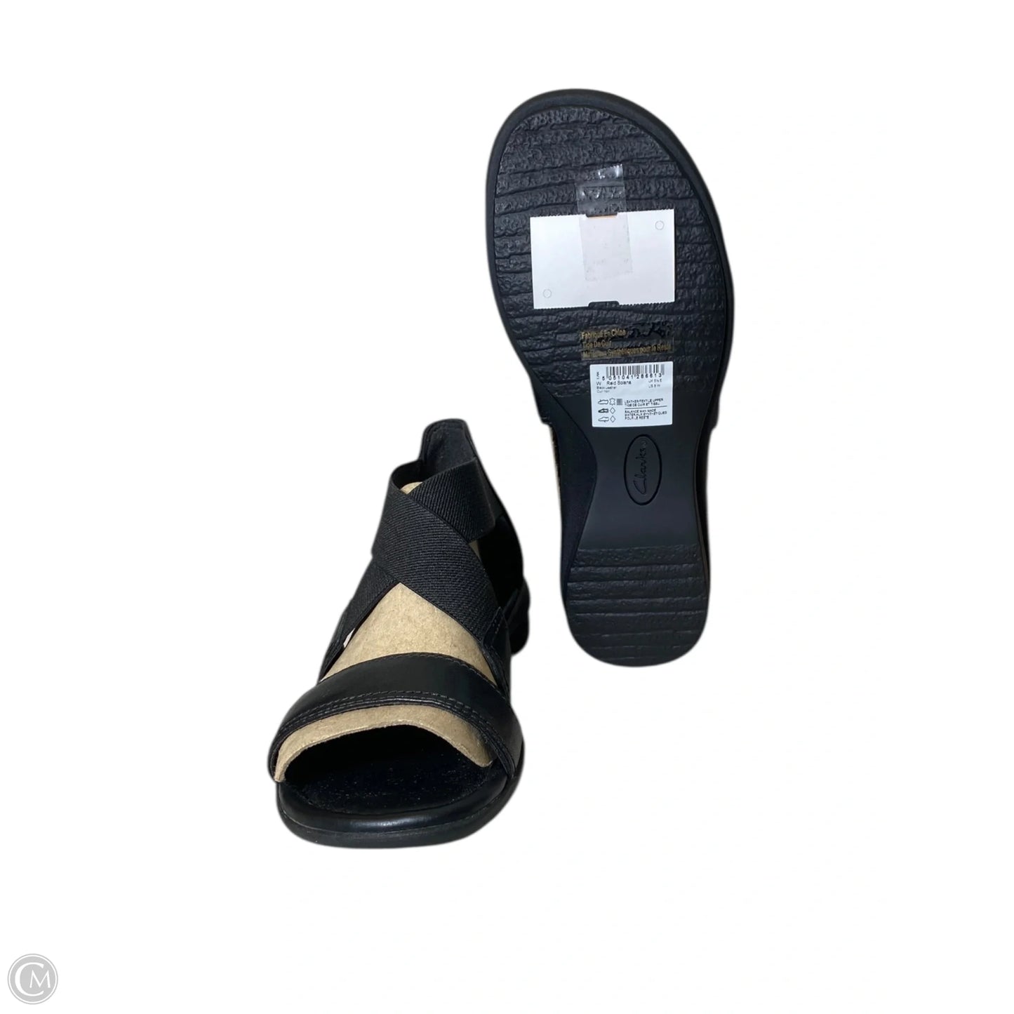 Sandals Flats By Clarks In Black, Size: 8