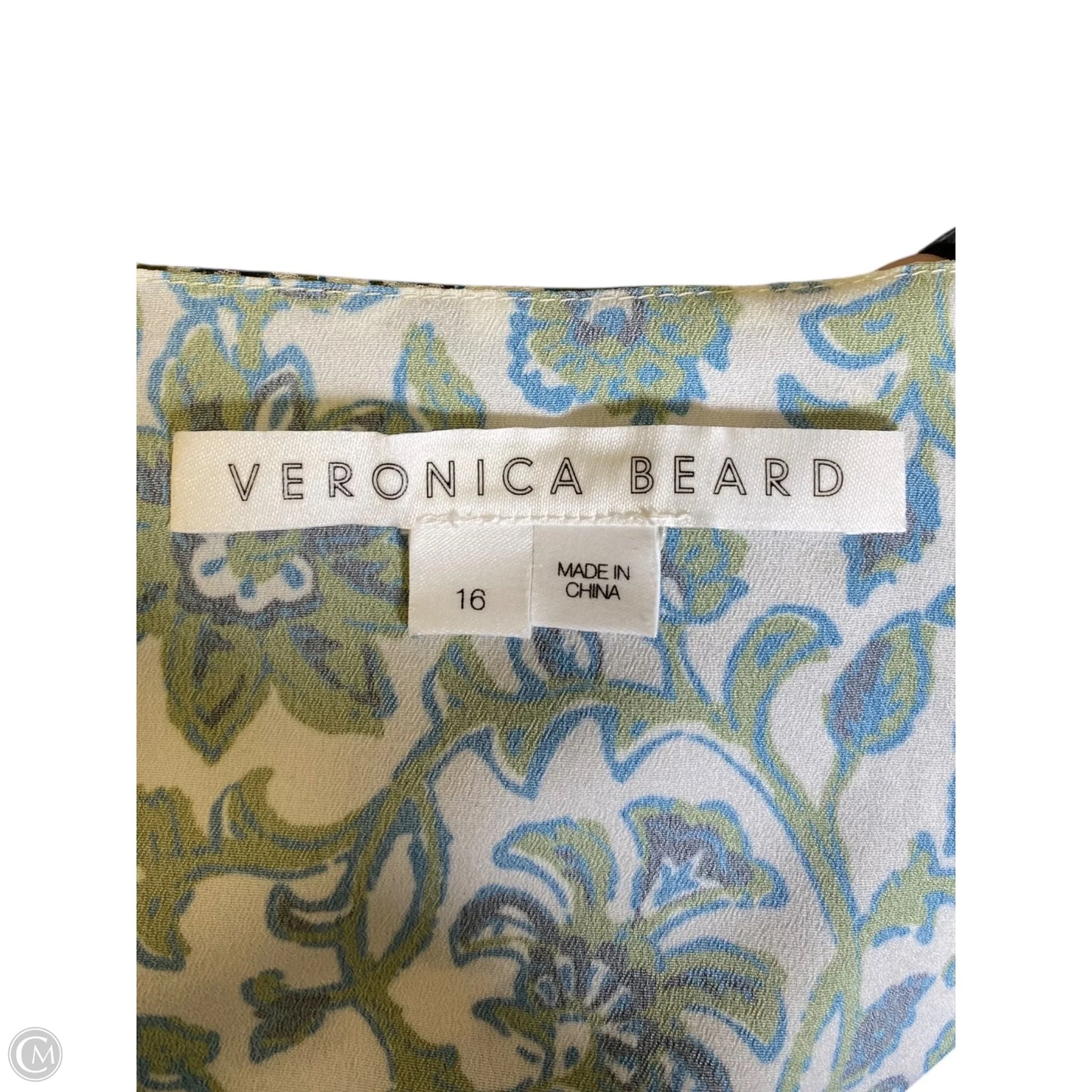 Dress Casual Maxi By Veronica Beard In Green & White, Size: 16