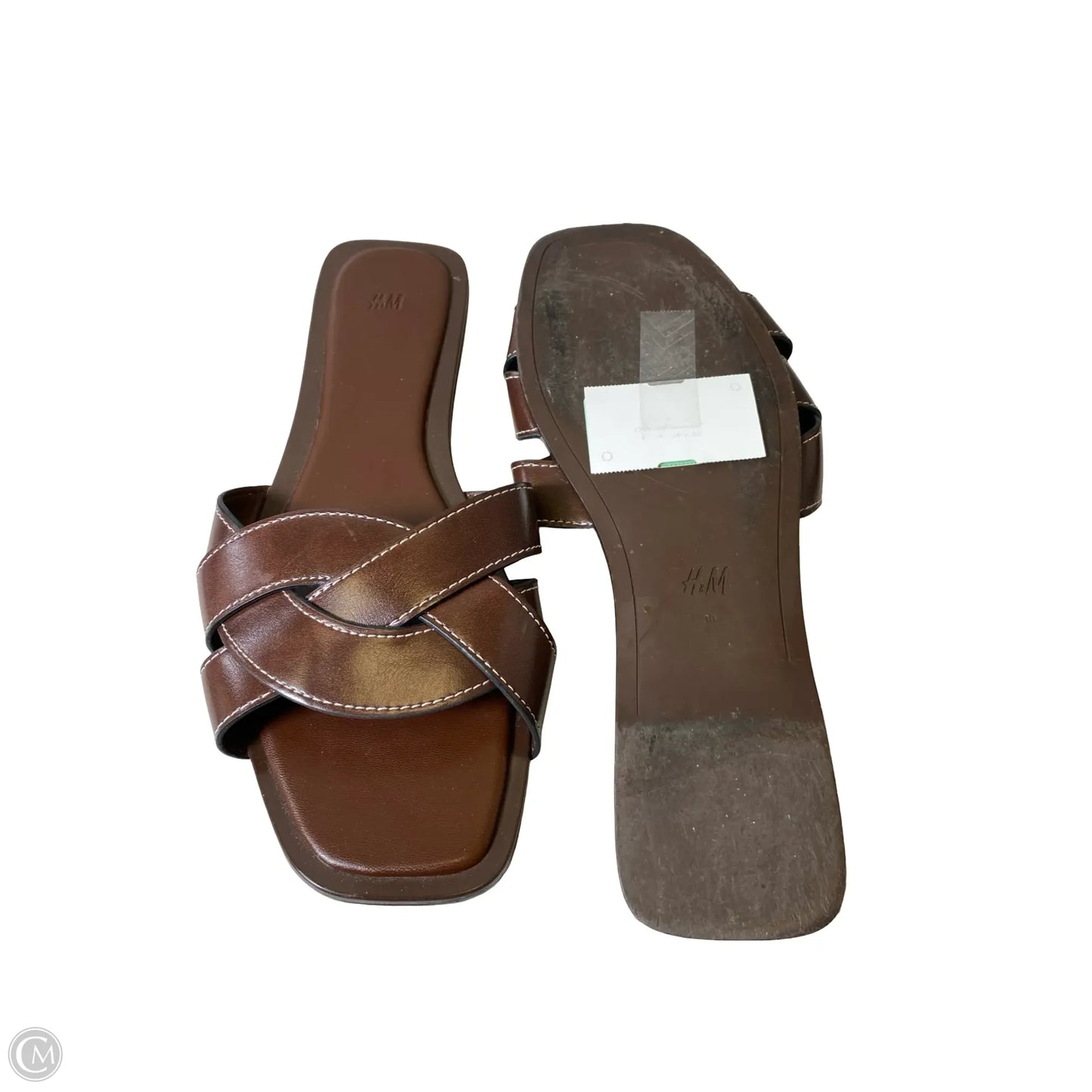 Sandals Flats By H&M In Brown, Size: 8.5