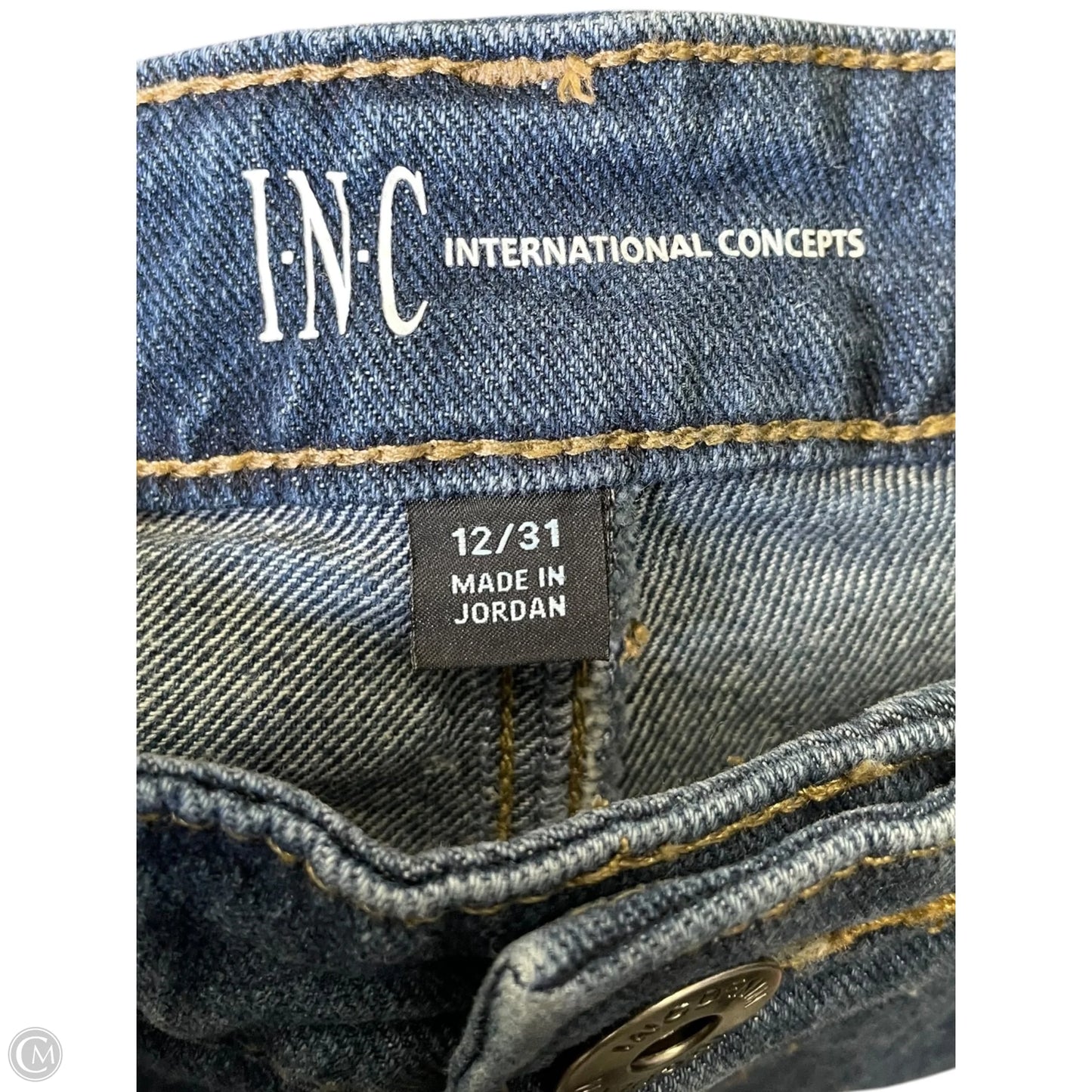 Jeans Straight By International Concepts In Blue Denim, Size: 12