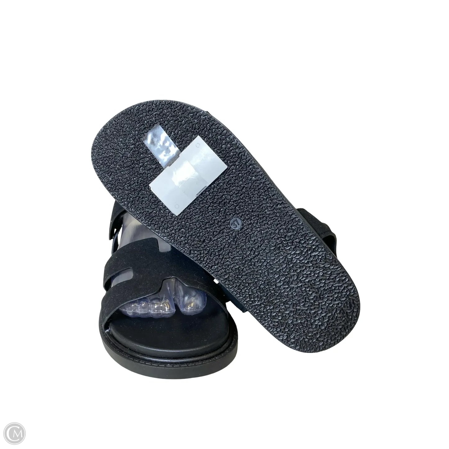 Sandals Flats By Clothes Mentor In Black, Size: 6.5