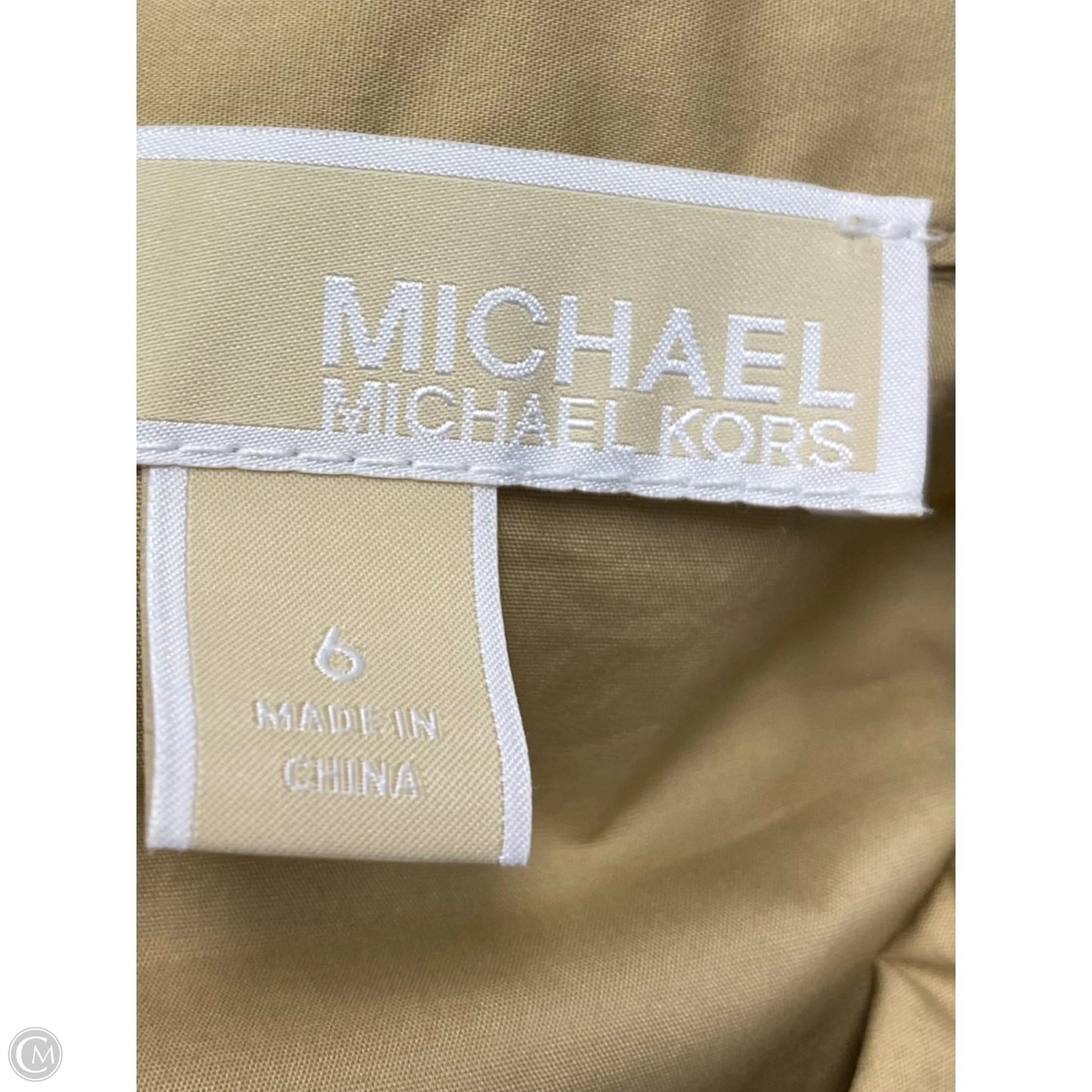 Dress Designer By Michael Kors In Tan, Size: 6