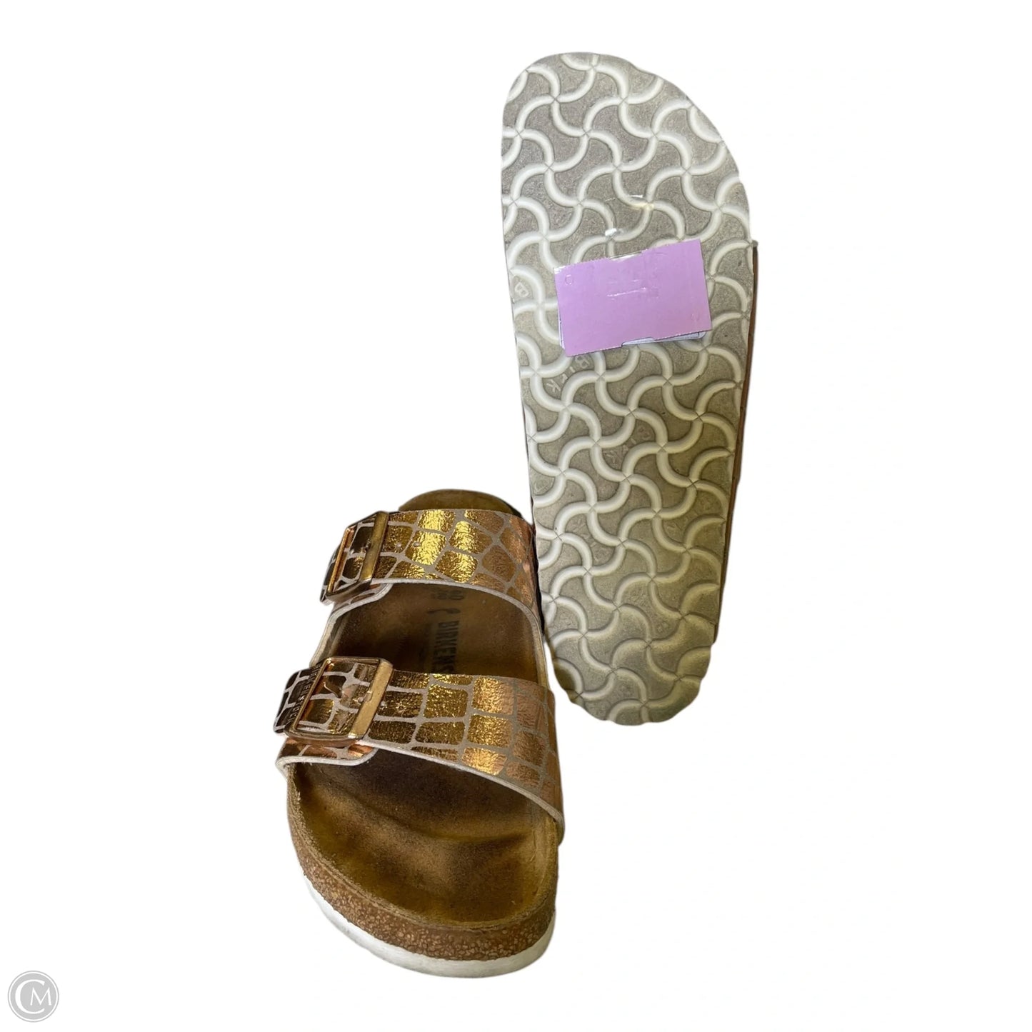 Sandals Flats By Birkenstock In Rose Gold, Size: 9