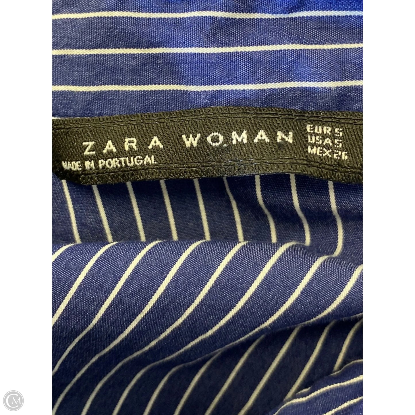 Dress Casual Short By Zara In Striped Pattern, Size: S