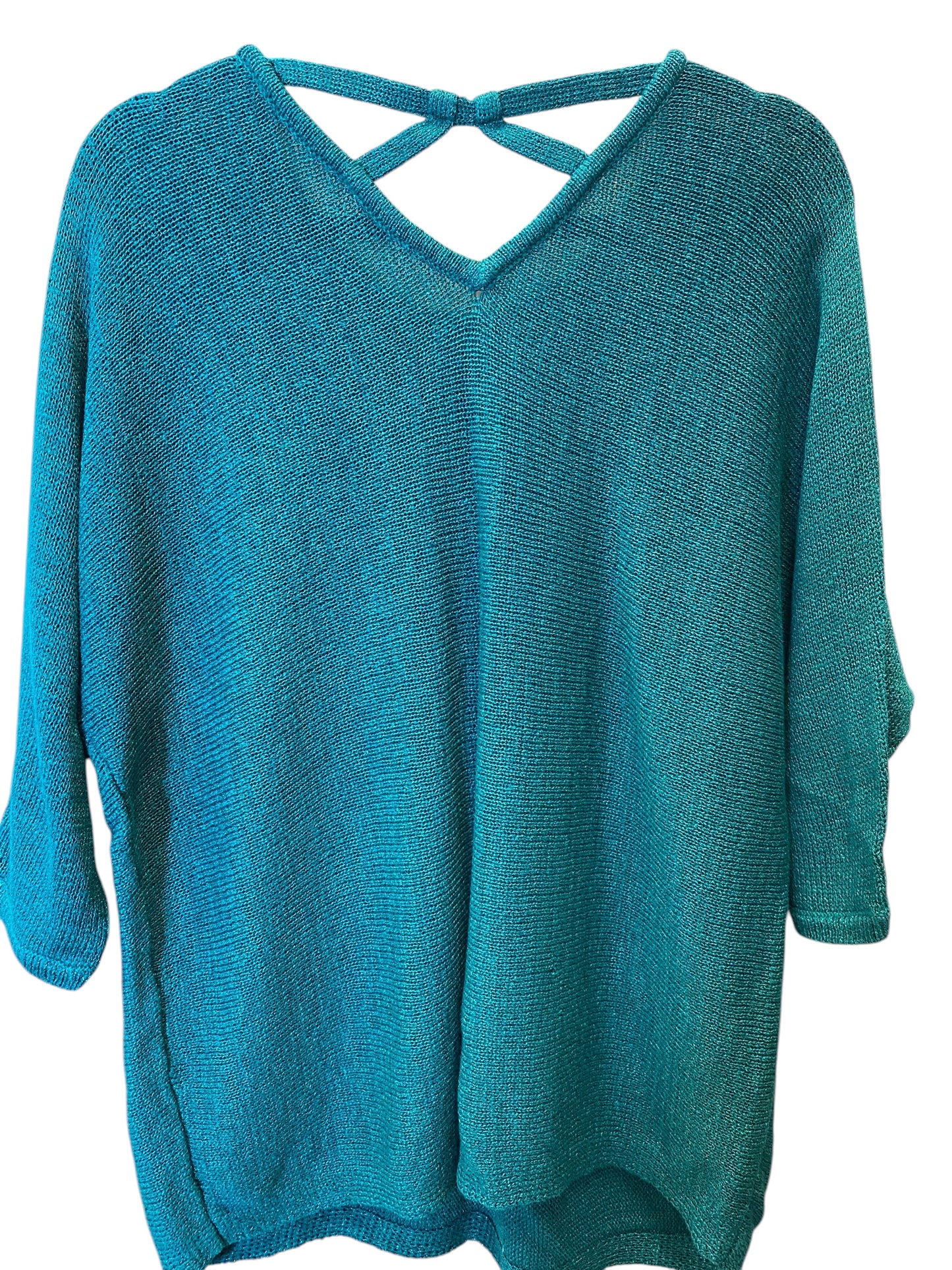 Sweater By Clothes Mentor In Teal, Size: Xl