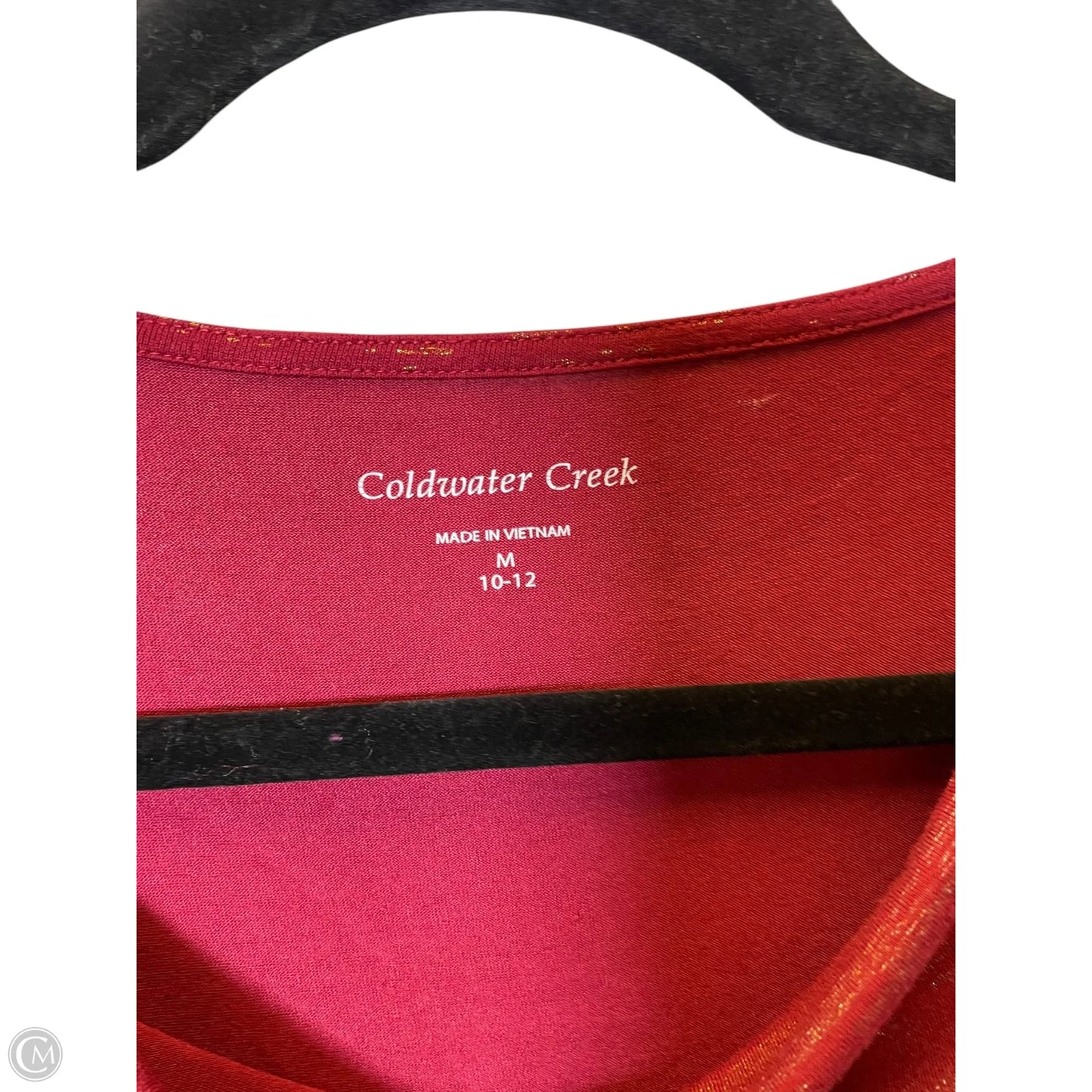 Top 3/4 Sleeve Basic By Coldwater Creek In Red, Size: M