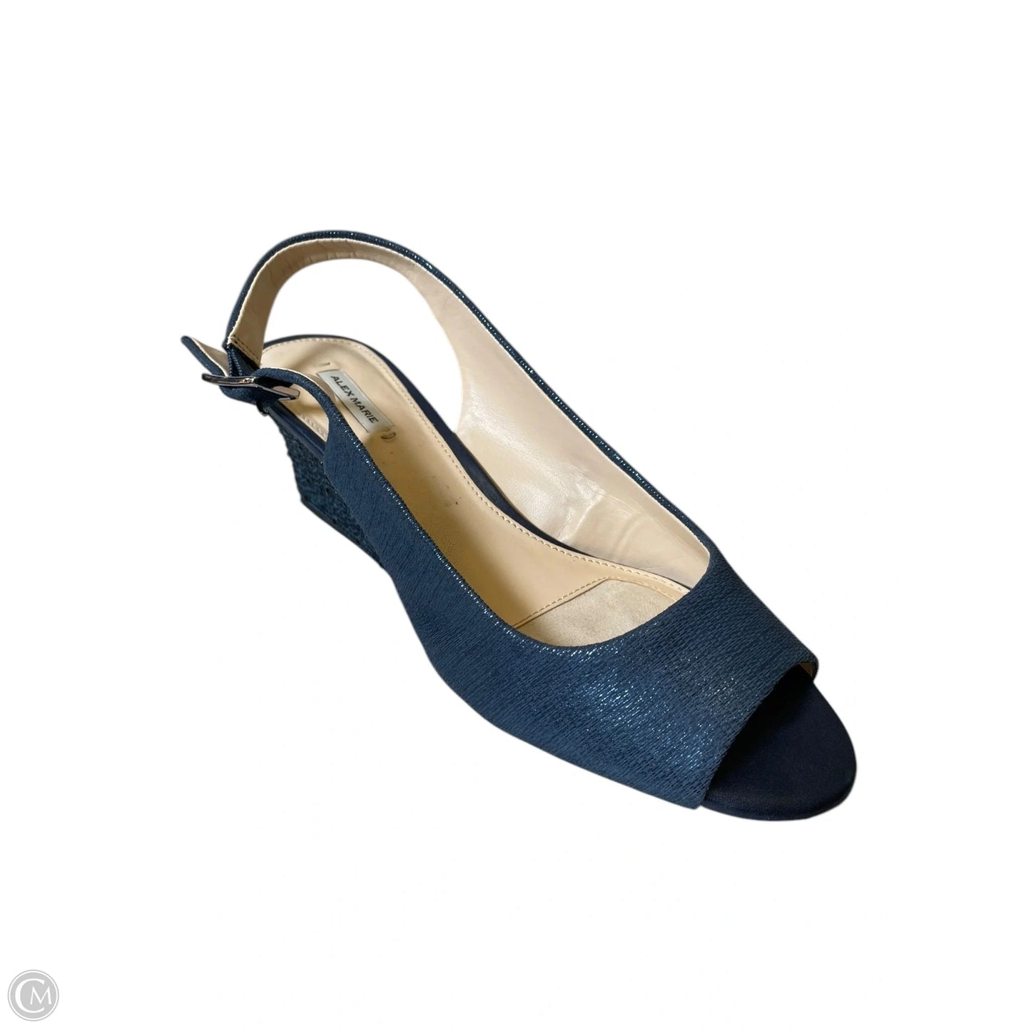 Shoes Heels Wedge By Alex Marie In Navy, Size: 8.5