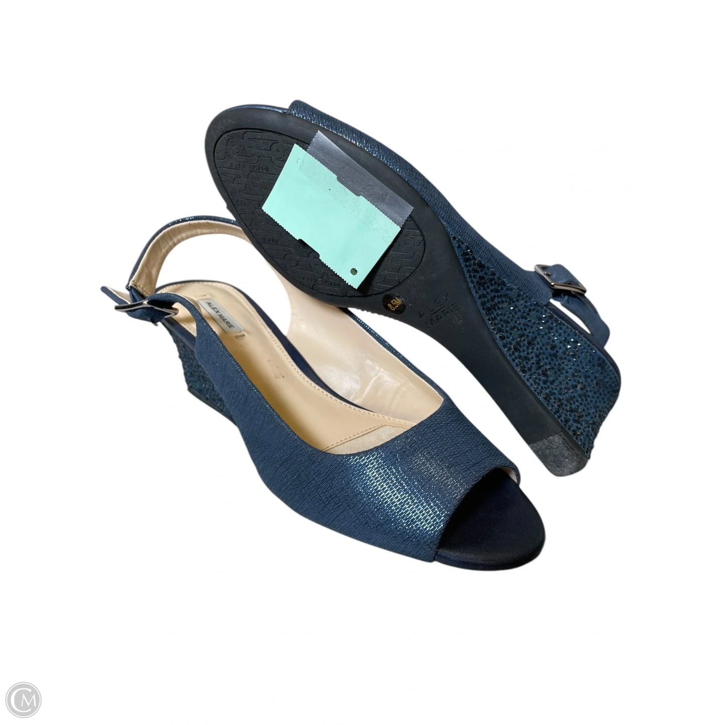 Shoes Heels Wedge By Alex Marie In Navy, Size: 8.5