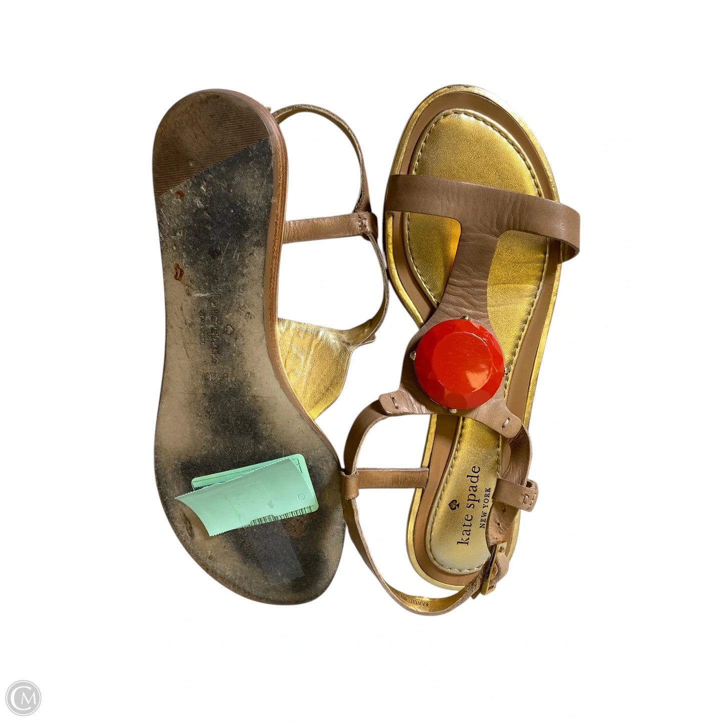 Sandals Designer By Kate Spade In Tan, Size: 8.5