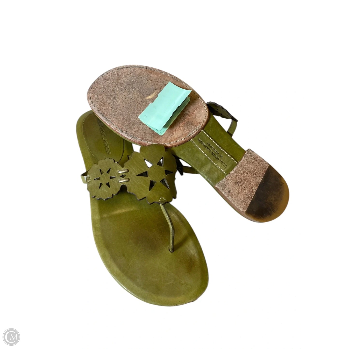 Sandals Designer By Vera Wang In Green, Size: 9