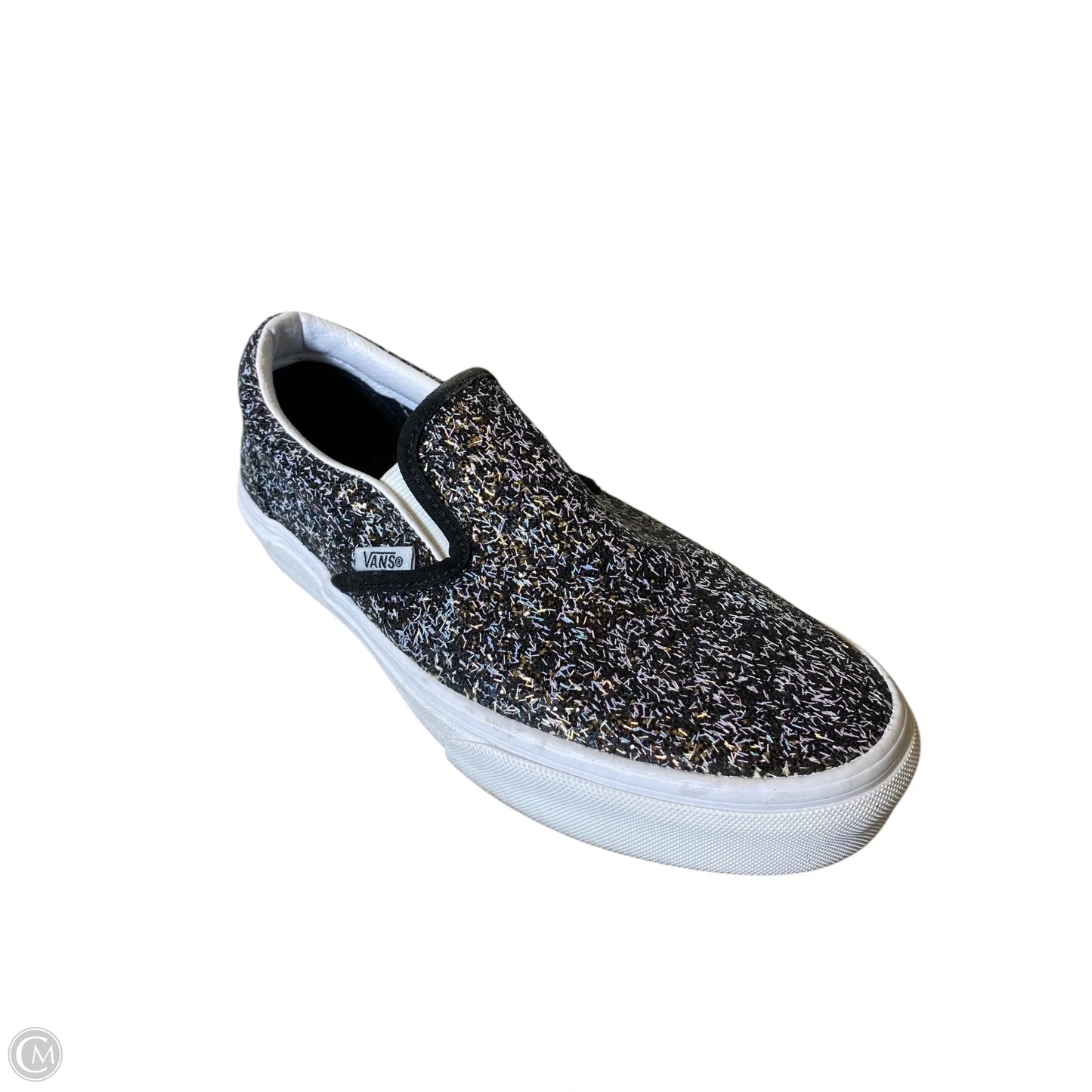 Shoes Flats By Vans In Black & White, Size: 7.5