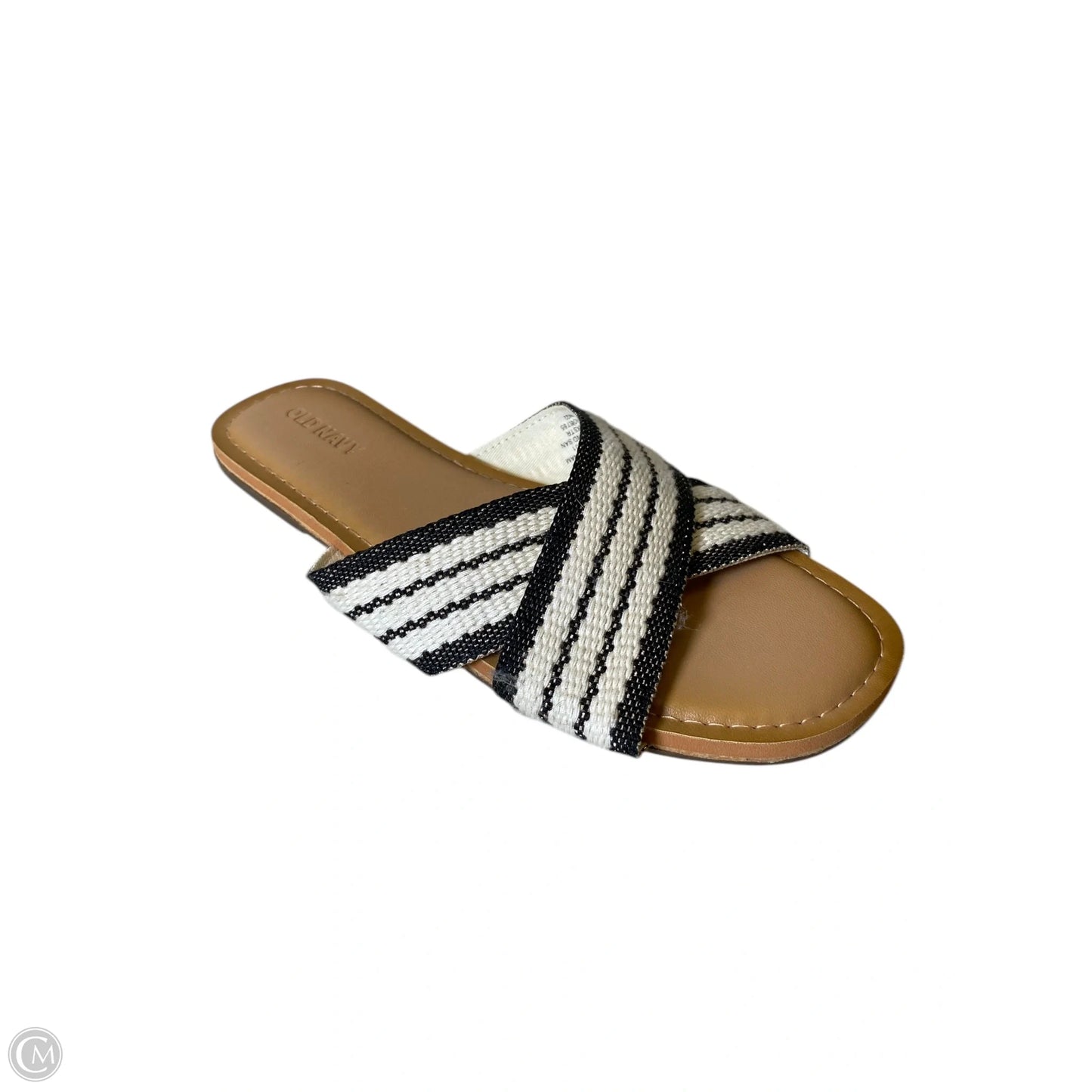Sandals Flip Flops By Old Navy In Black & White, Size: 7