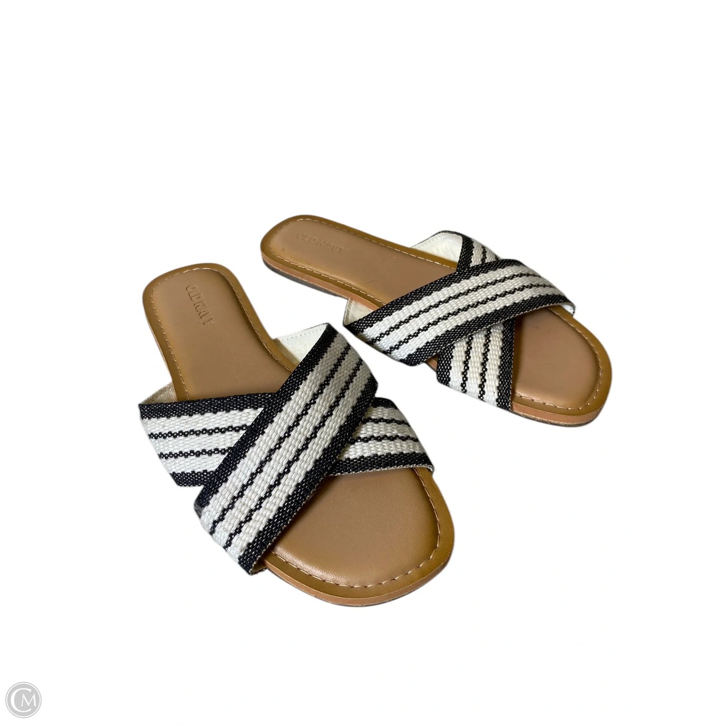Sandals Flip Flops By Old Navy In Black & White, Size: 7