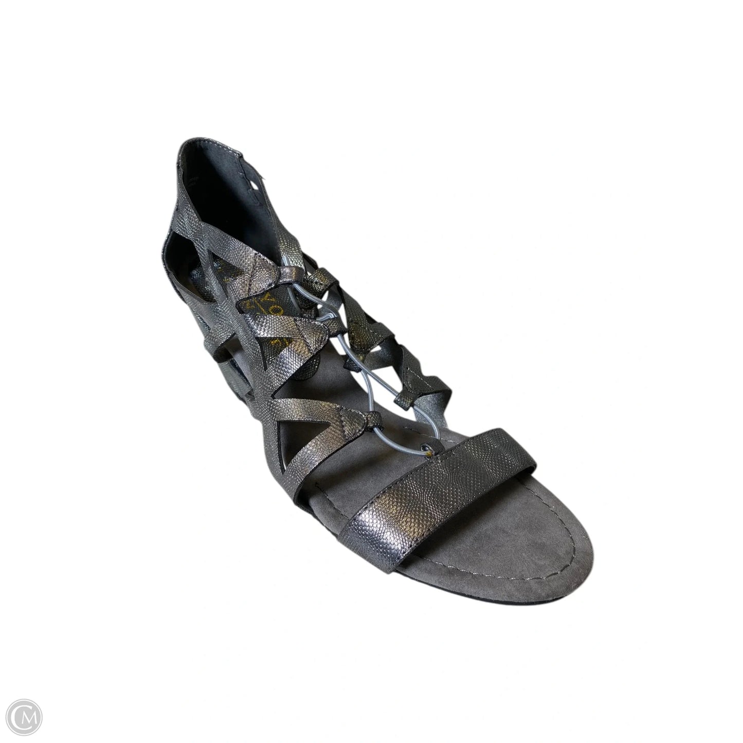 Shoes Heels Wedge By Clothes Mentor In Grey, Size: 11