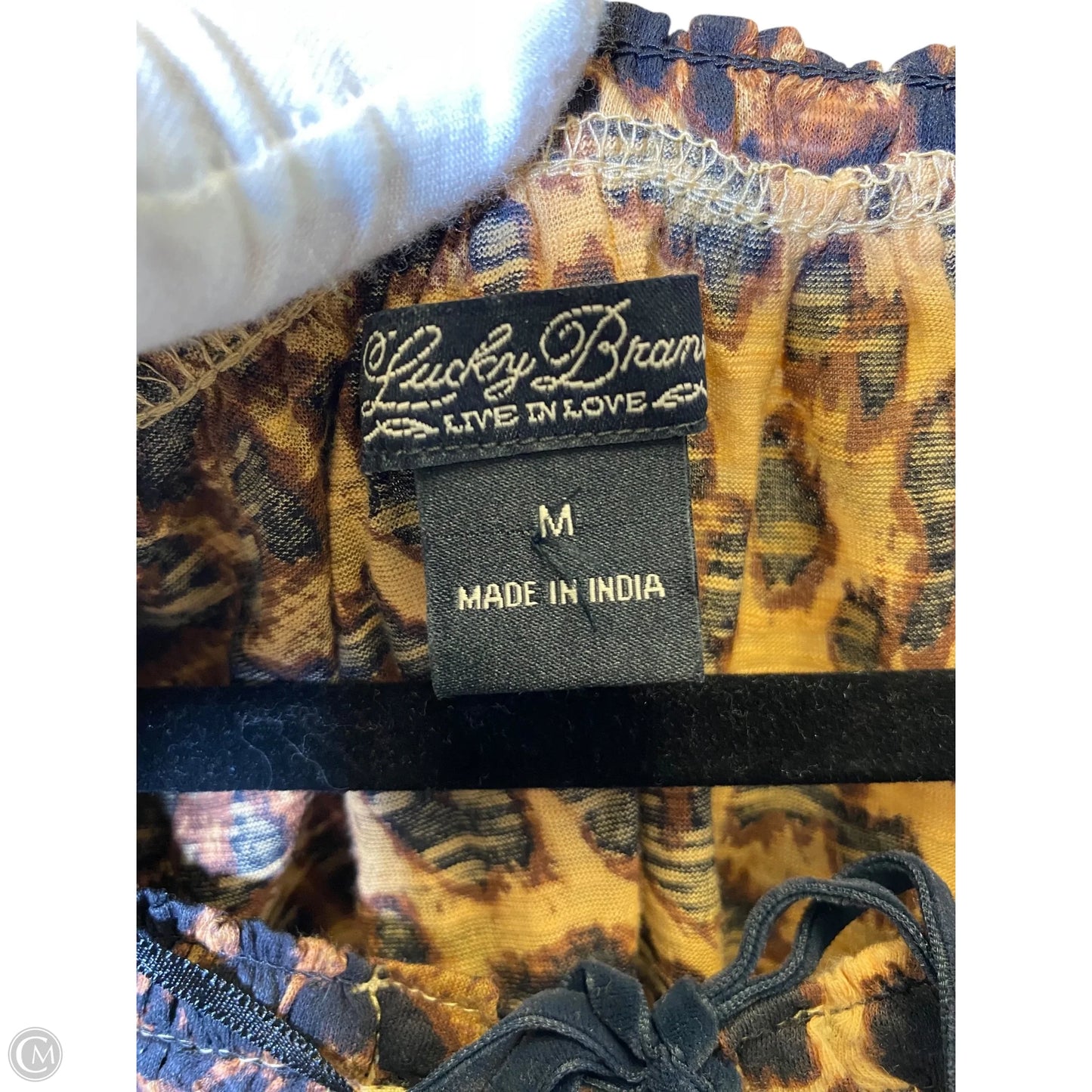 Top 3/4 Sleeve By Lucky Brand In Animal Print, Size: S