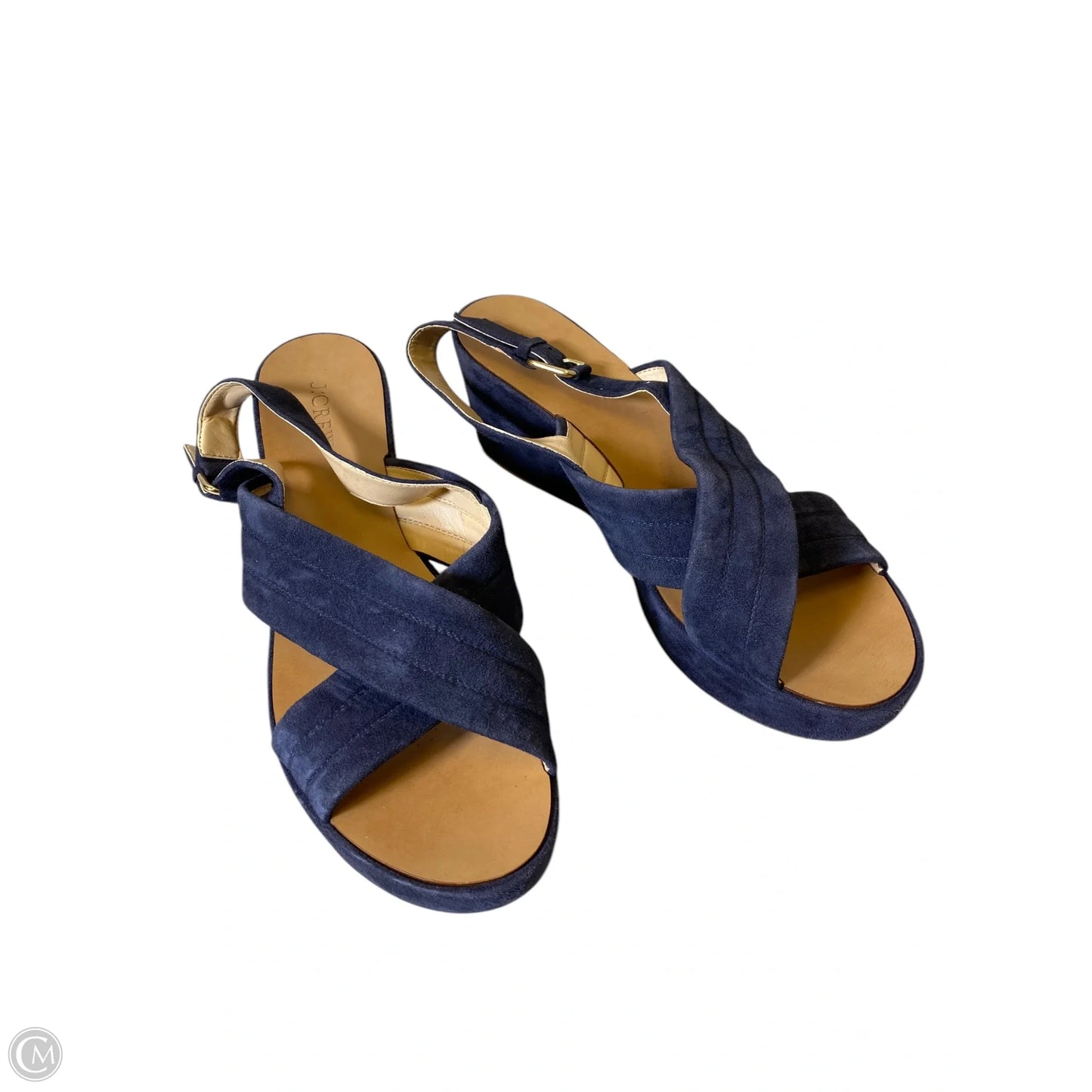 Sandals Heels Wedge By J. Crew In Navy, Size: 10
