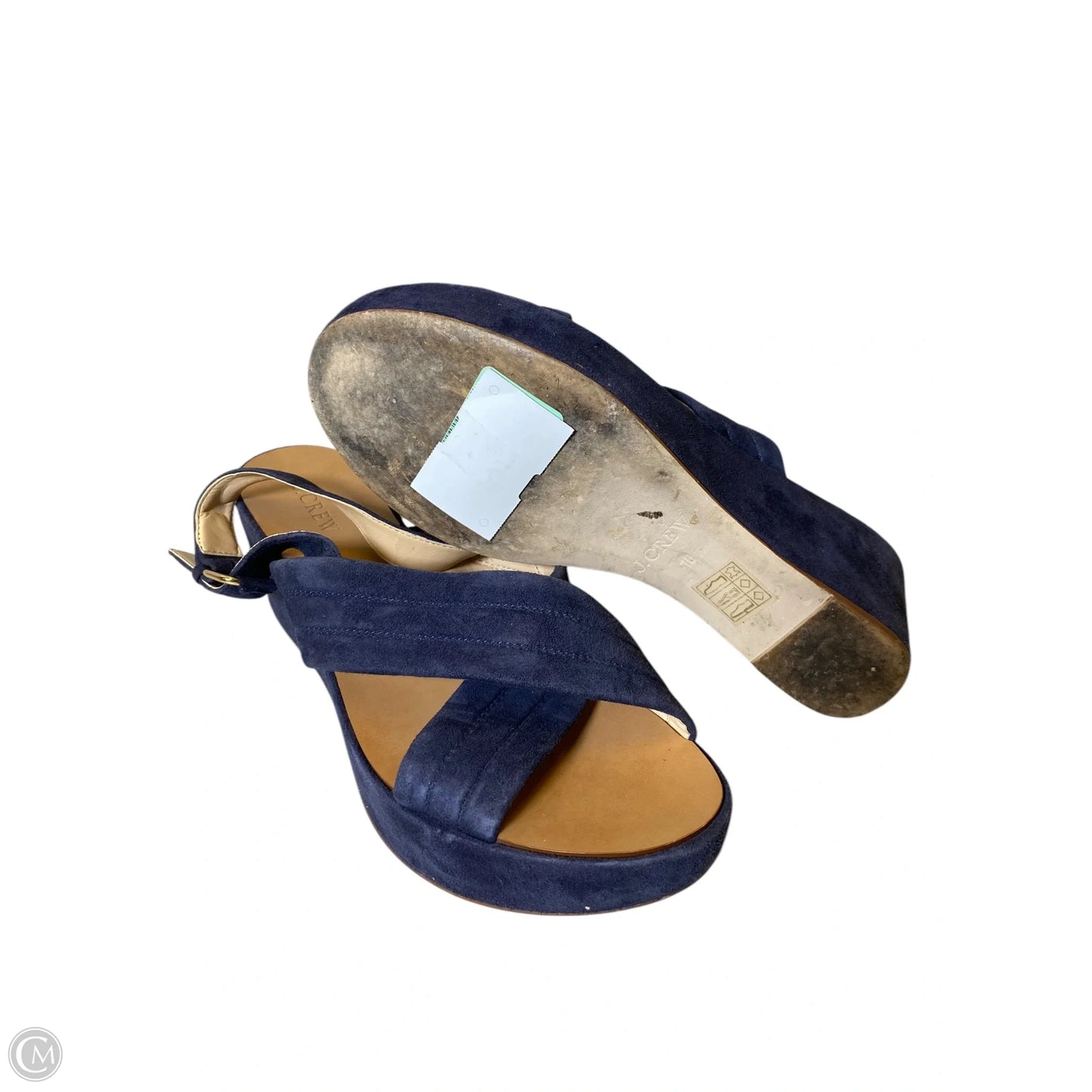 Sandals Heels Wedge By J. Crew In Navy, Size: 10