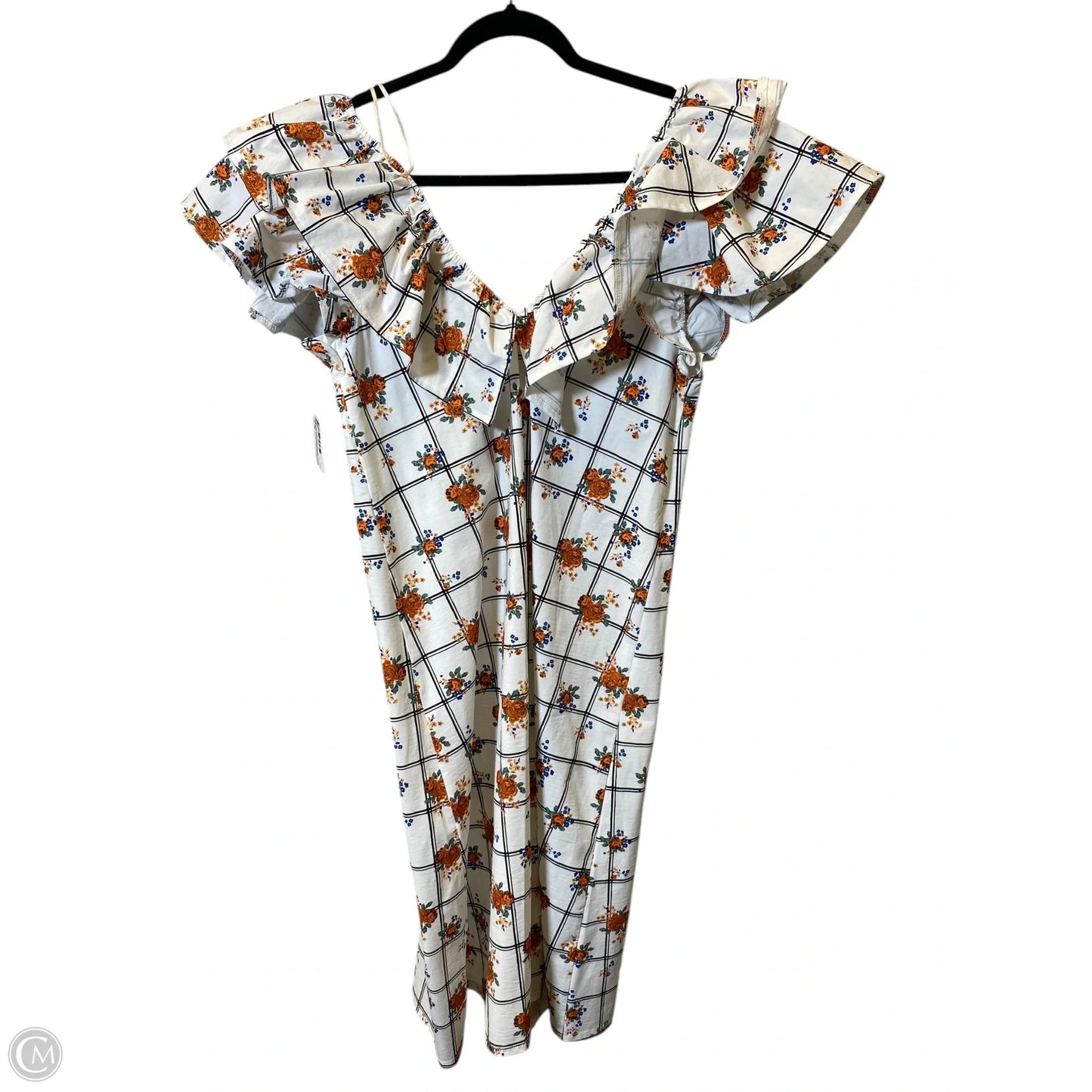 Dress Casual Midi By Zara In Multi-colored, Size: L