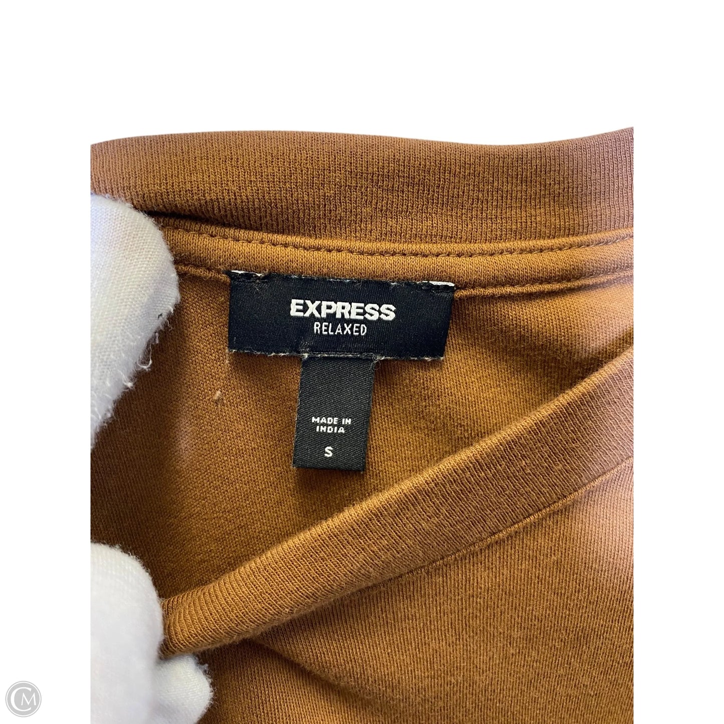 Top Short Sleeve By Express In Brown, Size: S