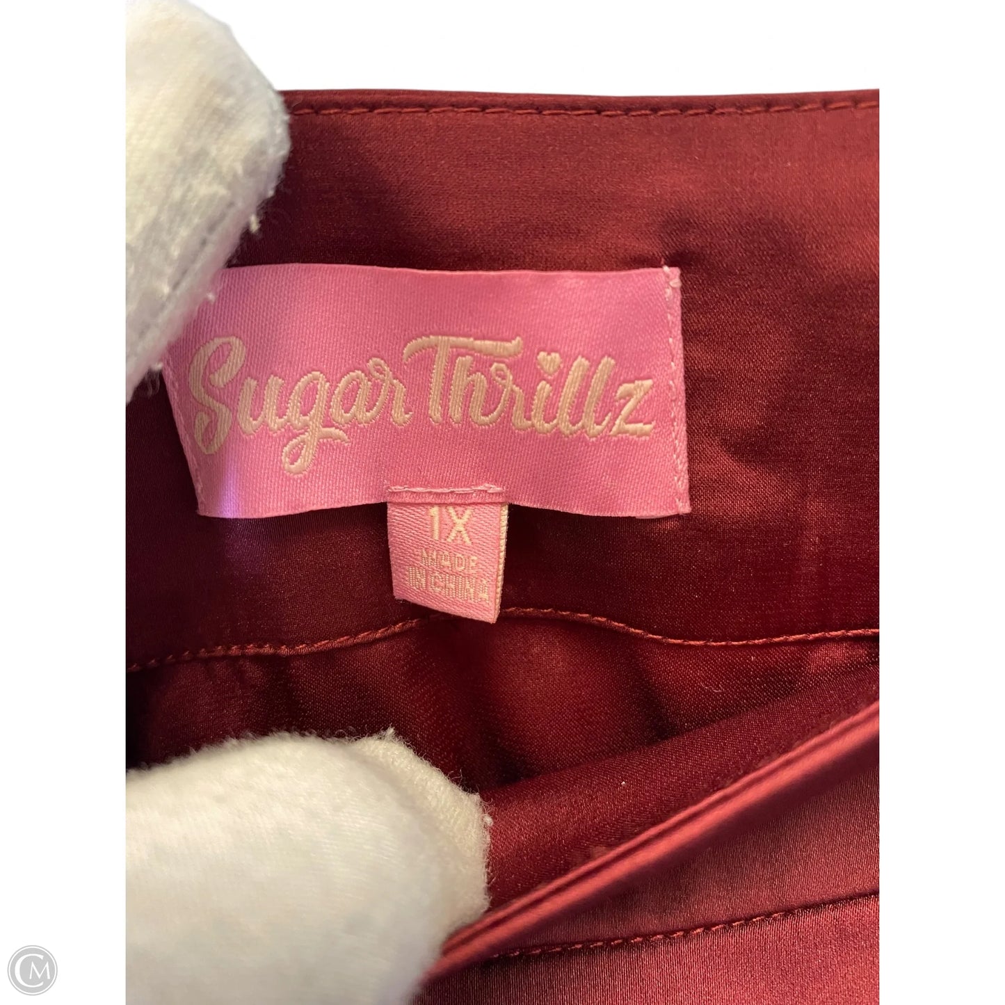 Skirt Mini & Short By Clothes Mentor In Maroon, Size: 1x