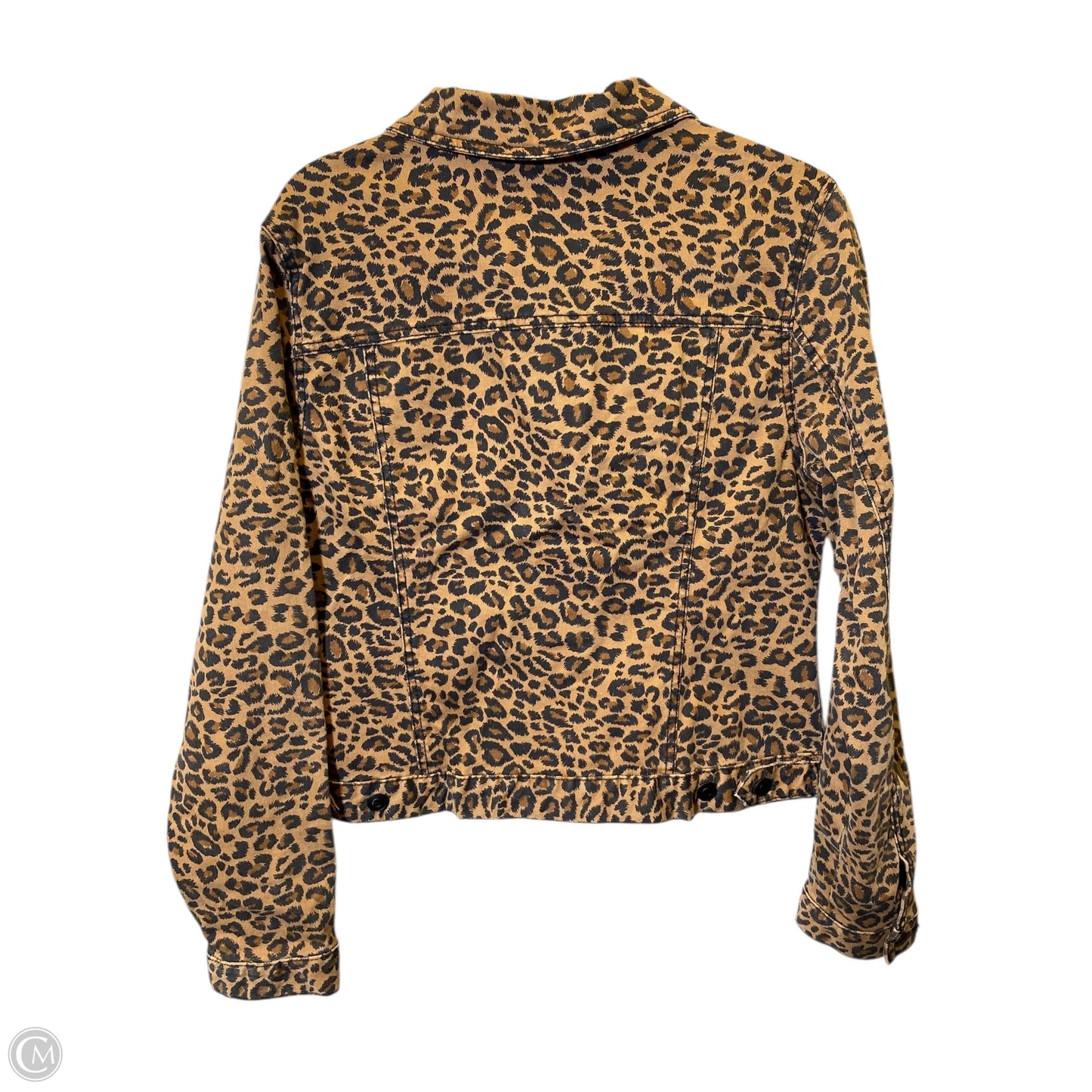 Jacket Denim By Time And Tru In Animal Print, Size: L