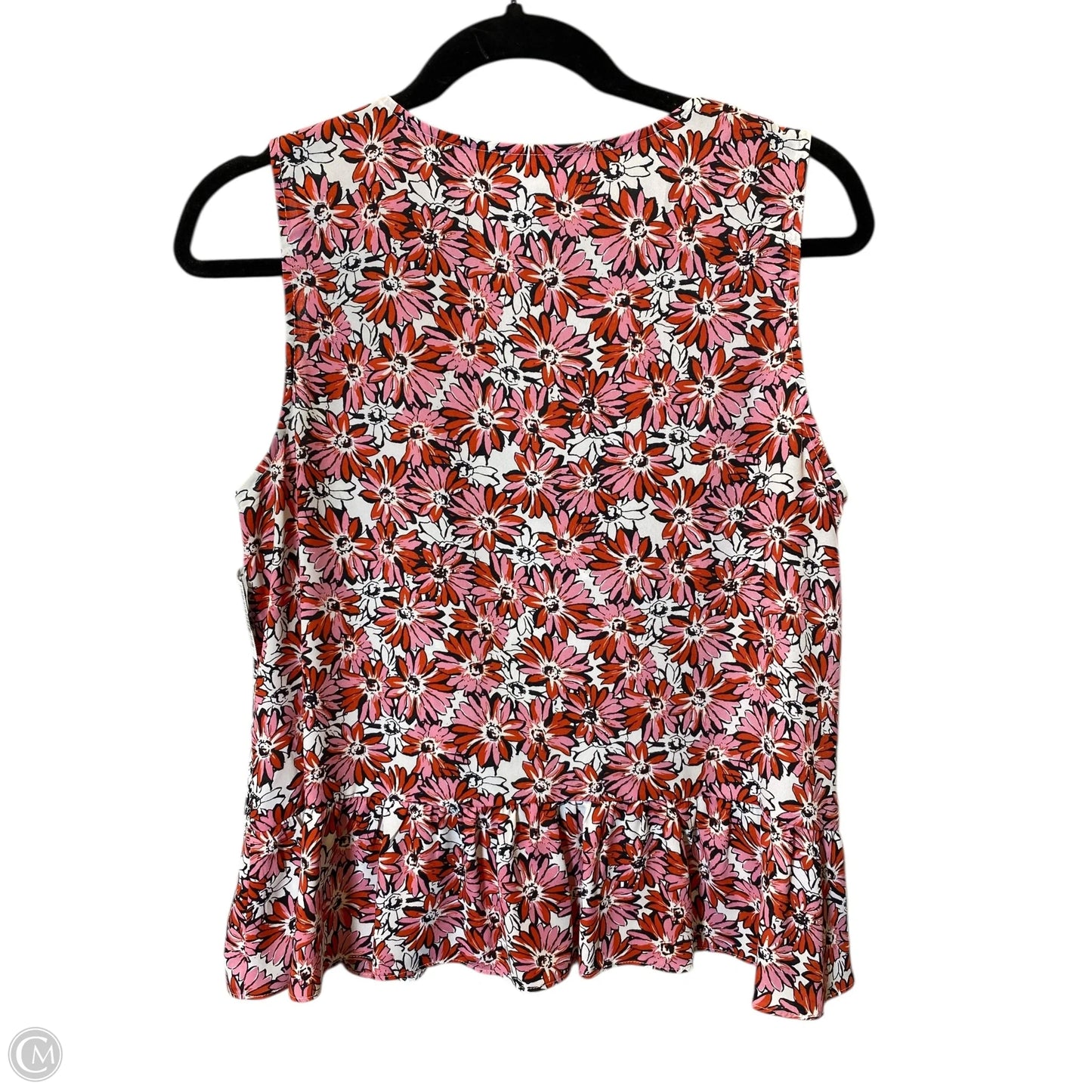 Top Sleeveless By Cabi In Floral Print, Size: M