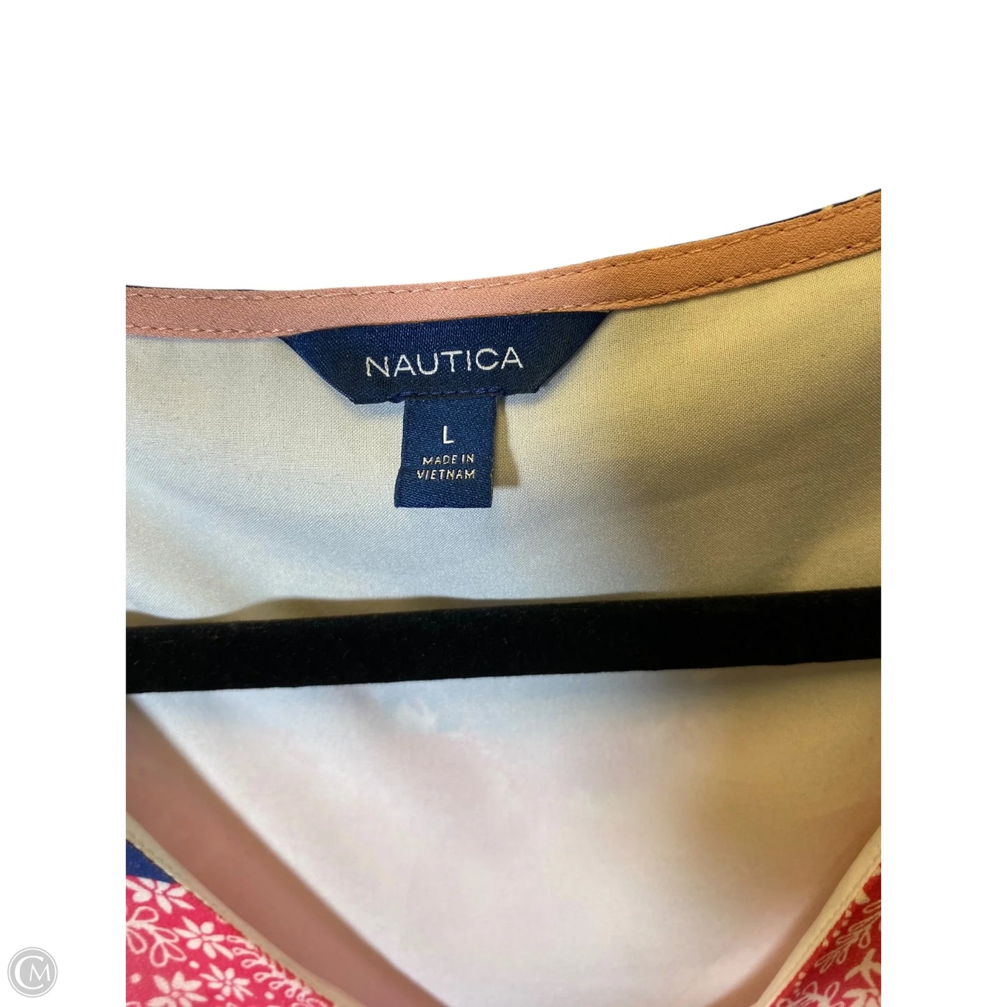 Top Short Sleeve By Nautica In Multi-colored, Size: L