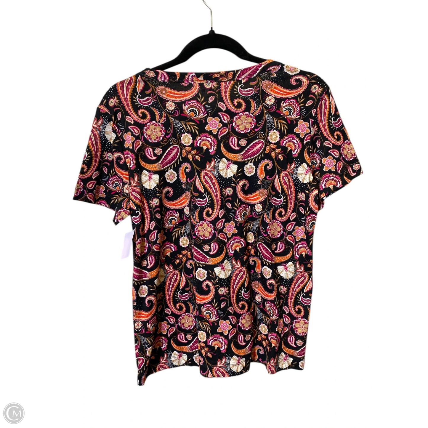 Top Short Sleeve By Loft In Multi-colored, Size: M