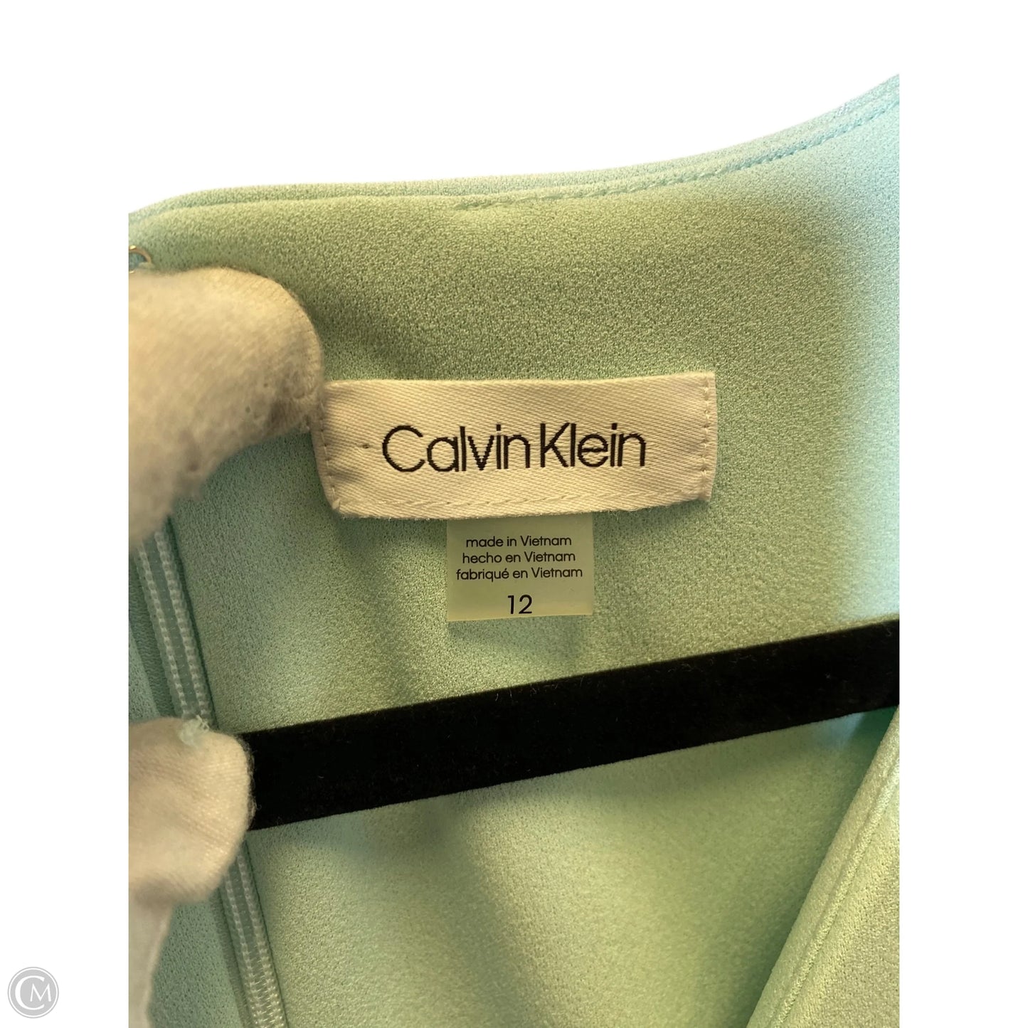 Dress Casual Short By Calvin Klein In Aqua, Size: 12