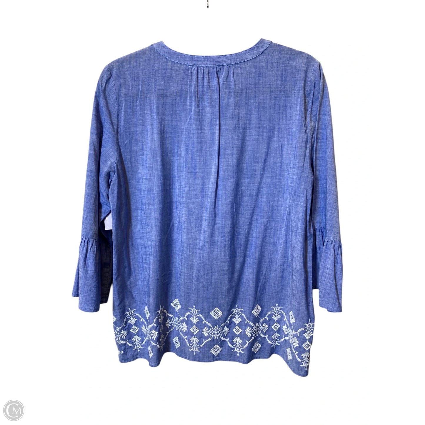 Blouse 3/4 Sleeve By Loft In Blue, Size: M