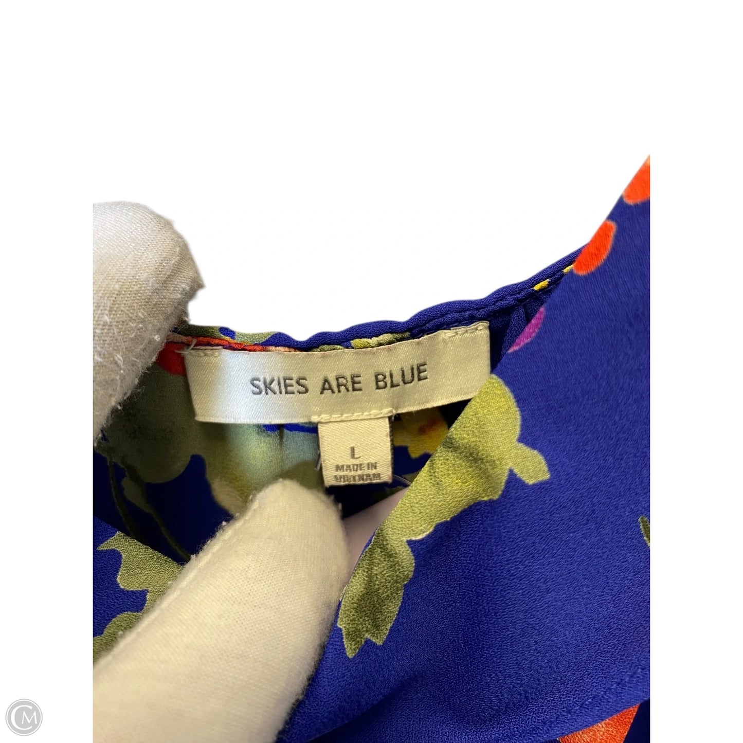 Top Sleeveless By Skies Are Blue In Floral Print, Size: L