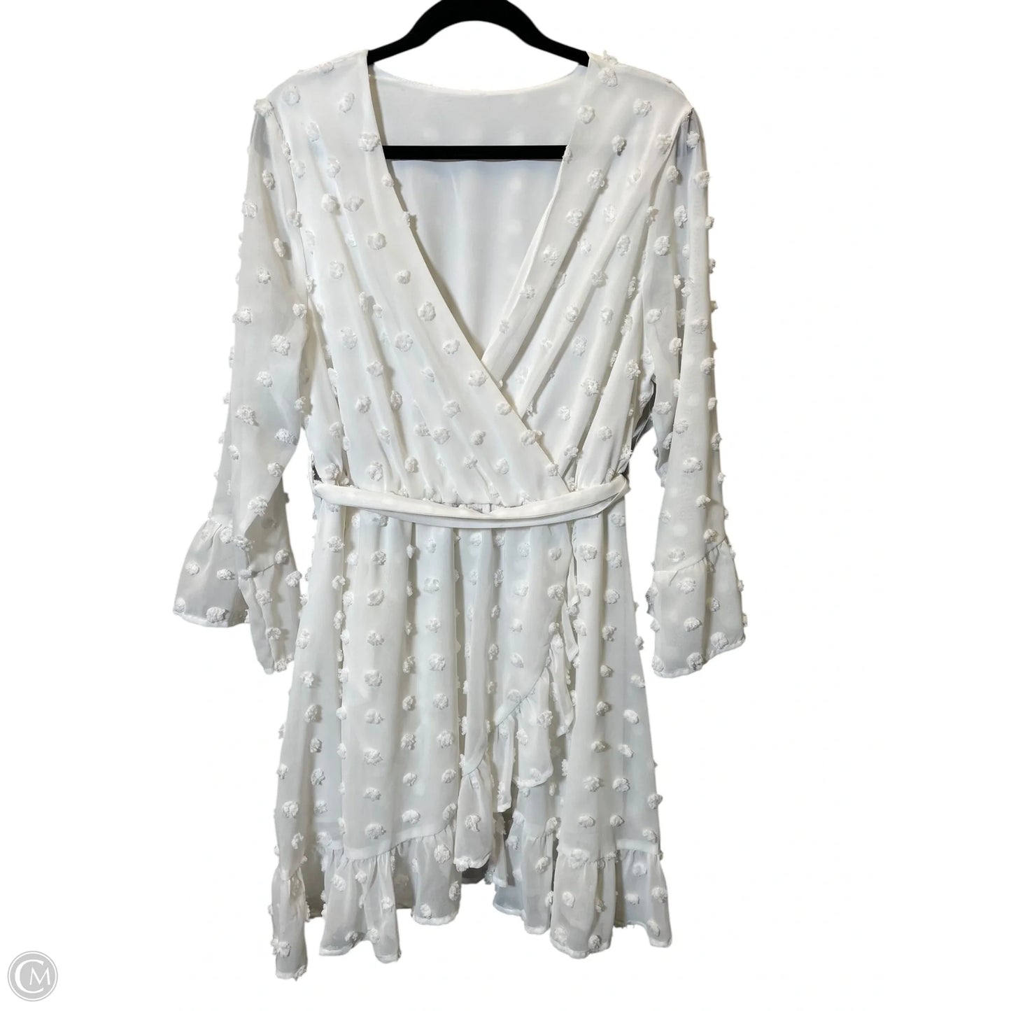 Dress Casual Short By Clothes Mentor In White, Size: Xxl