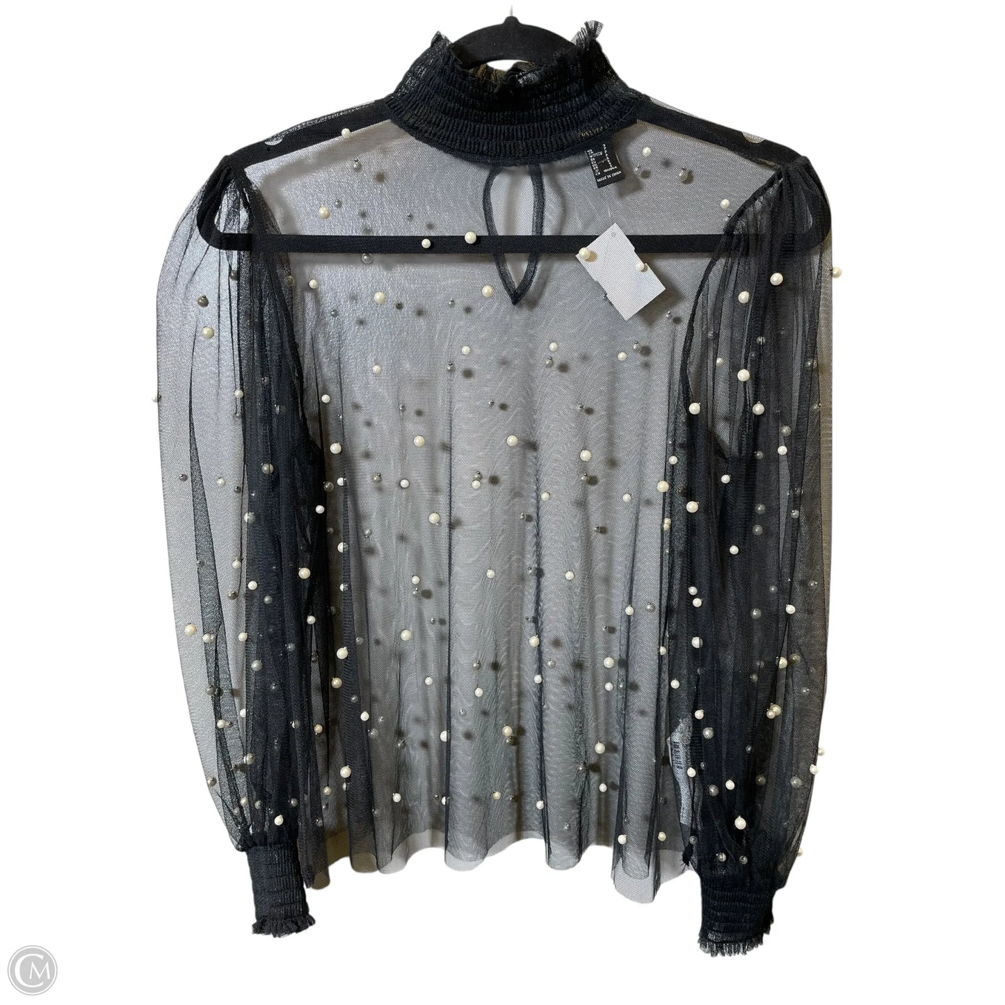 Top Short Sleeve By Forever 21 In Black, Size: S