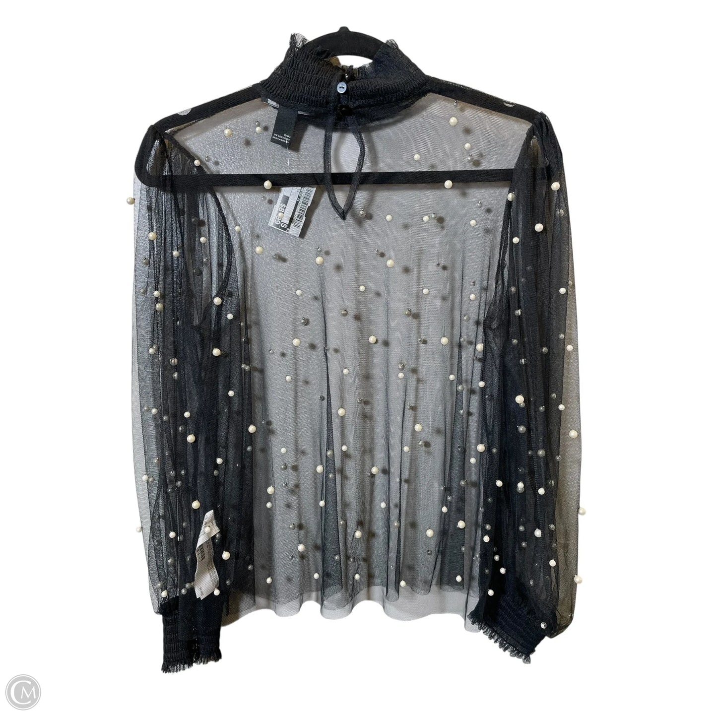 Top Short Sleeve By Forever 21 In Black, Size: S