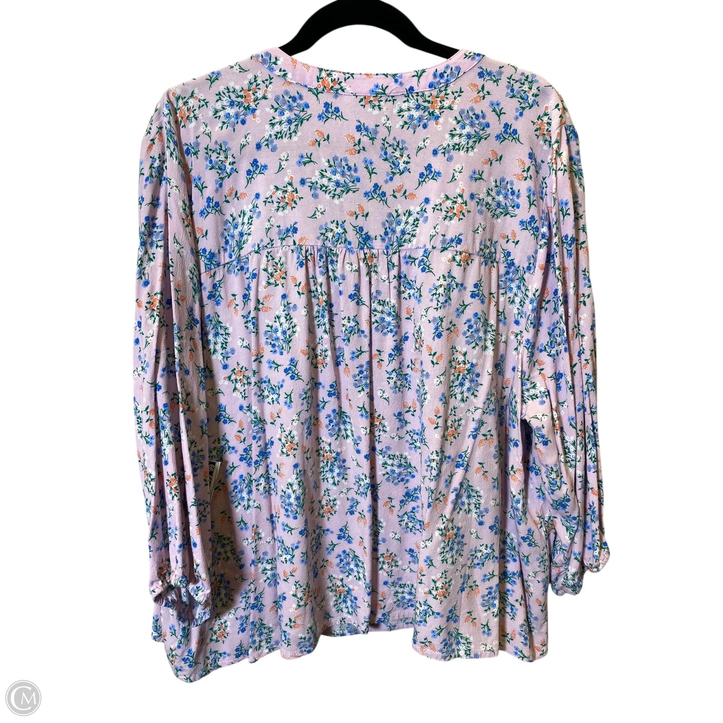 Top 3/4 Sleeve By St Johns Bay In Floral Print, Size: 2x