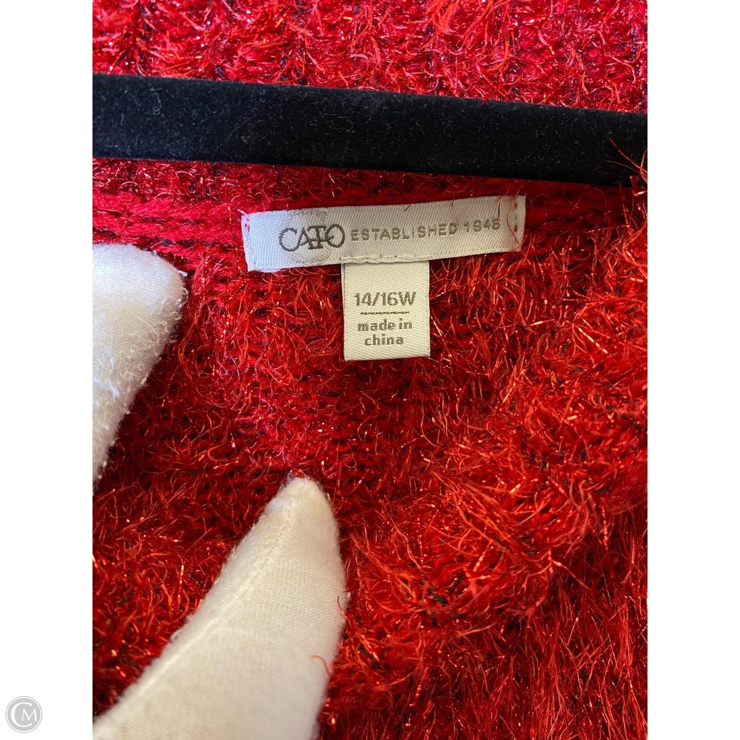 Sweater By Cato In Red, Size: 16