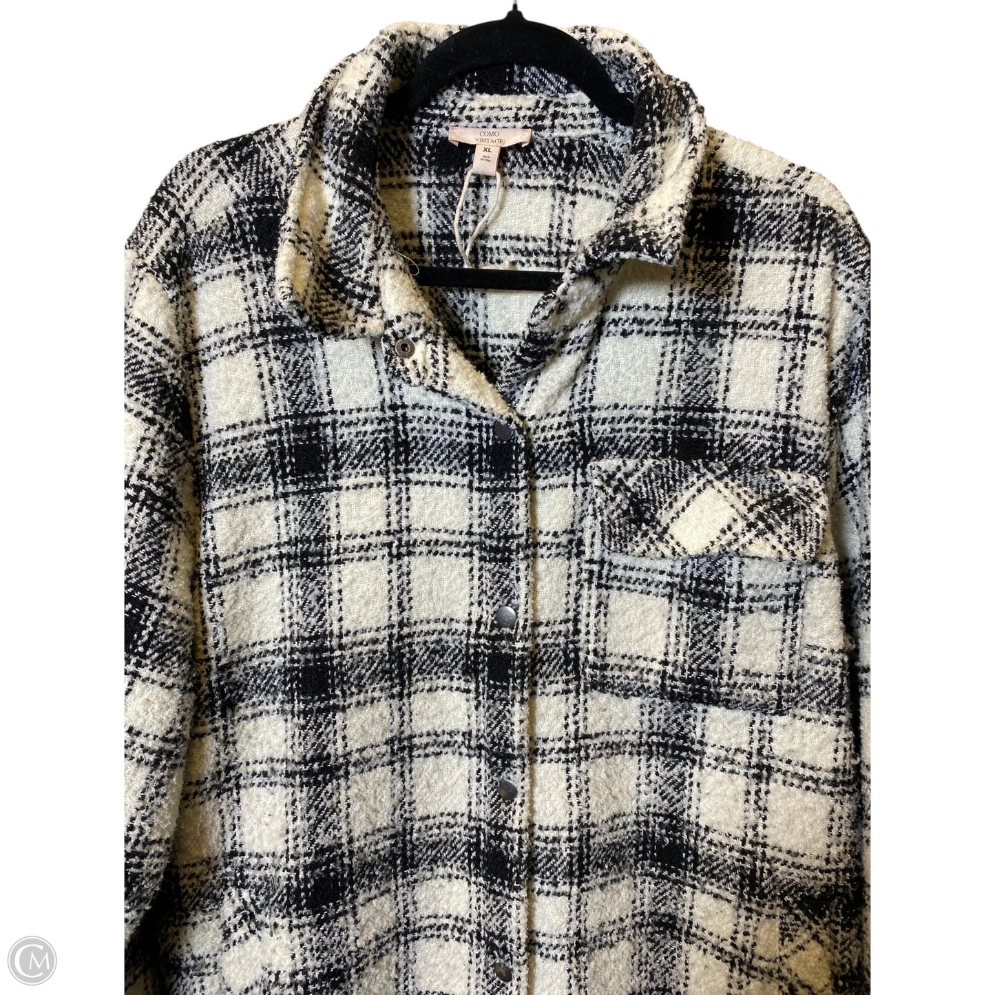 Jacket Other By Como Vintage In Checkered Pattern, Size: Xl