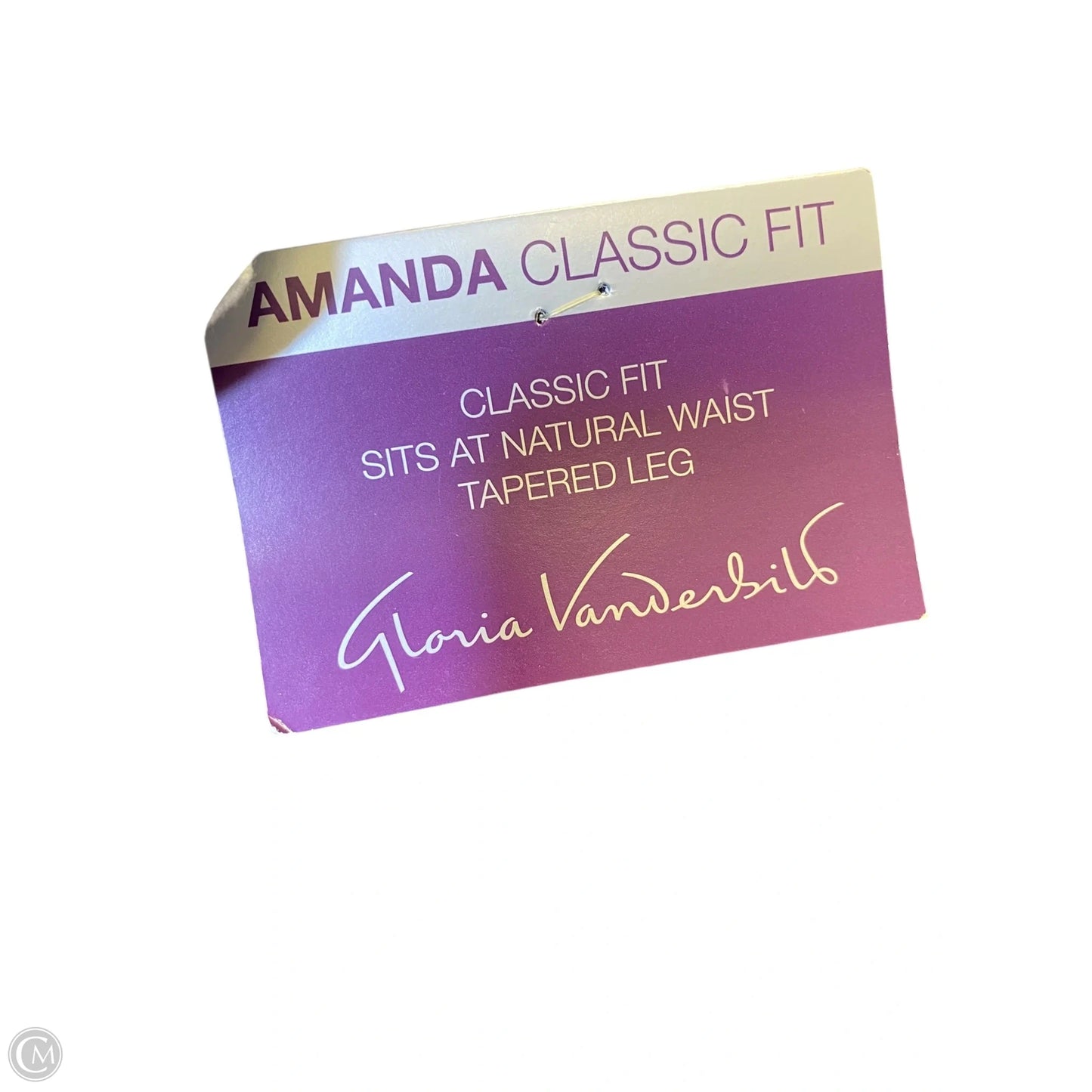 Jeans Straight By Gloria Vanderbilt In Blue Denim, Size: 18