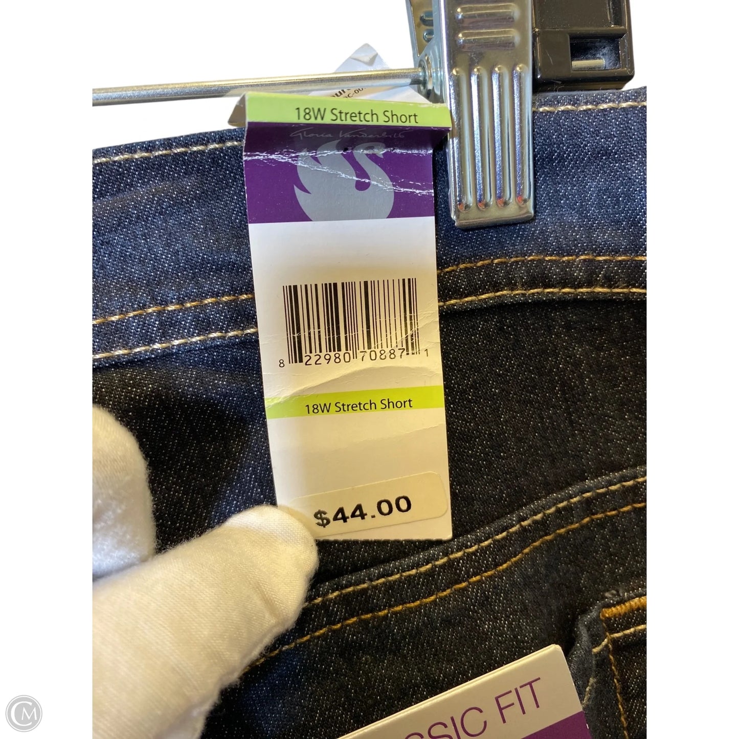 Jeans Straight By Gloria Vanderbilt In Blue Denim, Size: 18