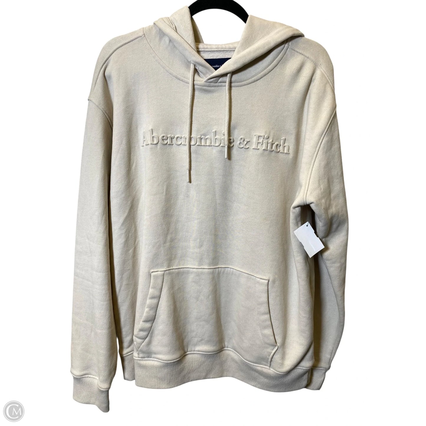 Athletic Sweatshirt Hoodie By Abercrombie And Fitch In Tan, Size: M