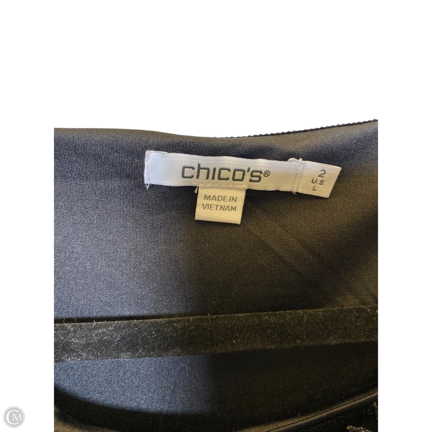 Dress Party Short By Chicos In Black & Silver, Size: L
