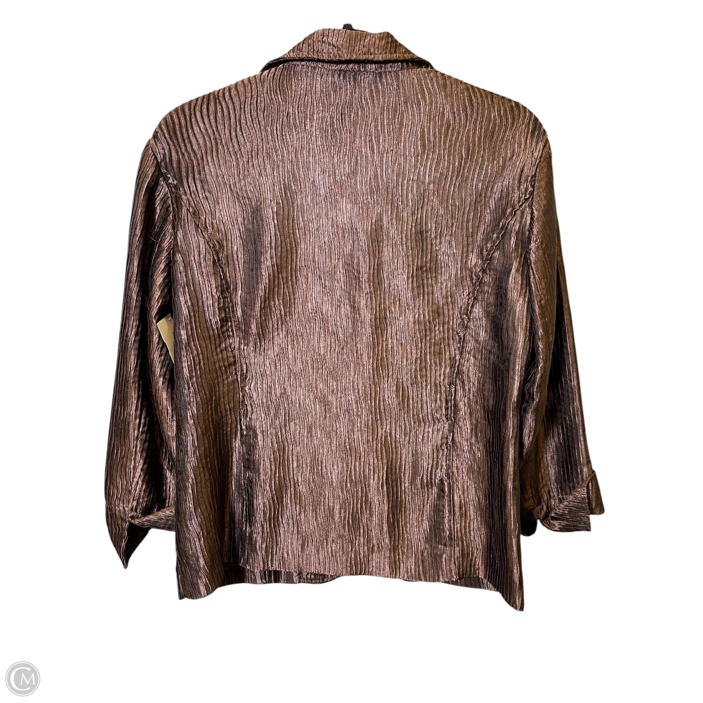 Jacket Moto By Chicos In Brown, Size: S