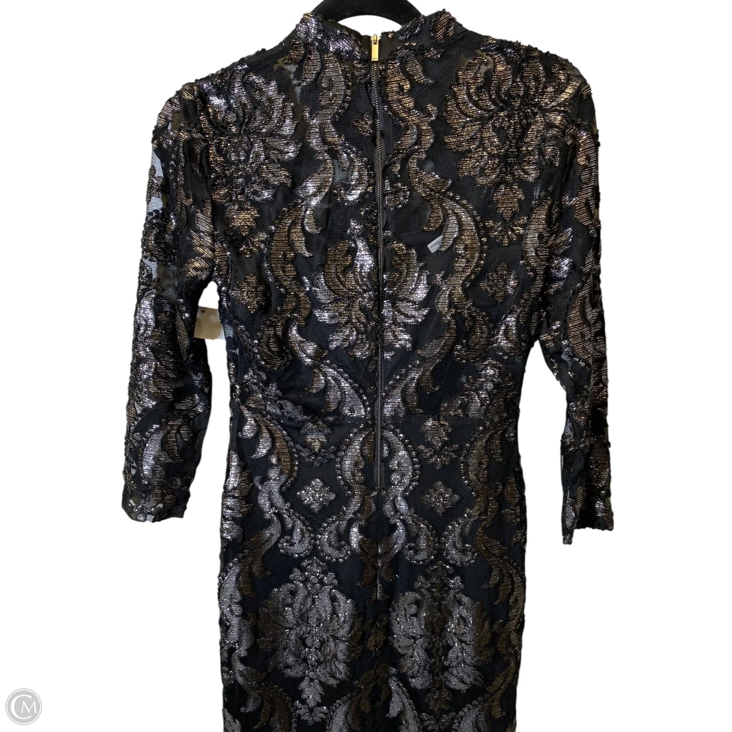 Dress Party Midi By Rachel Roy In Black & Silver, Size: 4