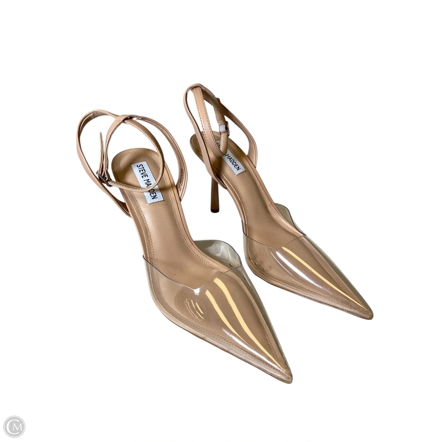 Sandals Heels Stiletto By Steve Madden In Clear, Size: 10