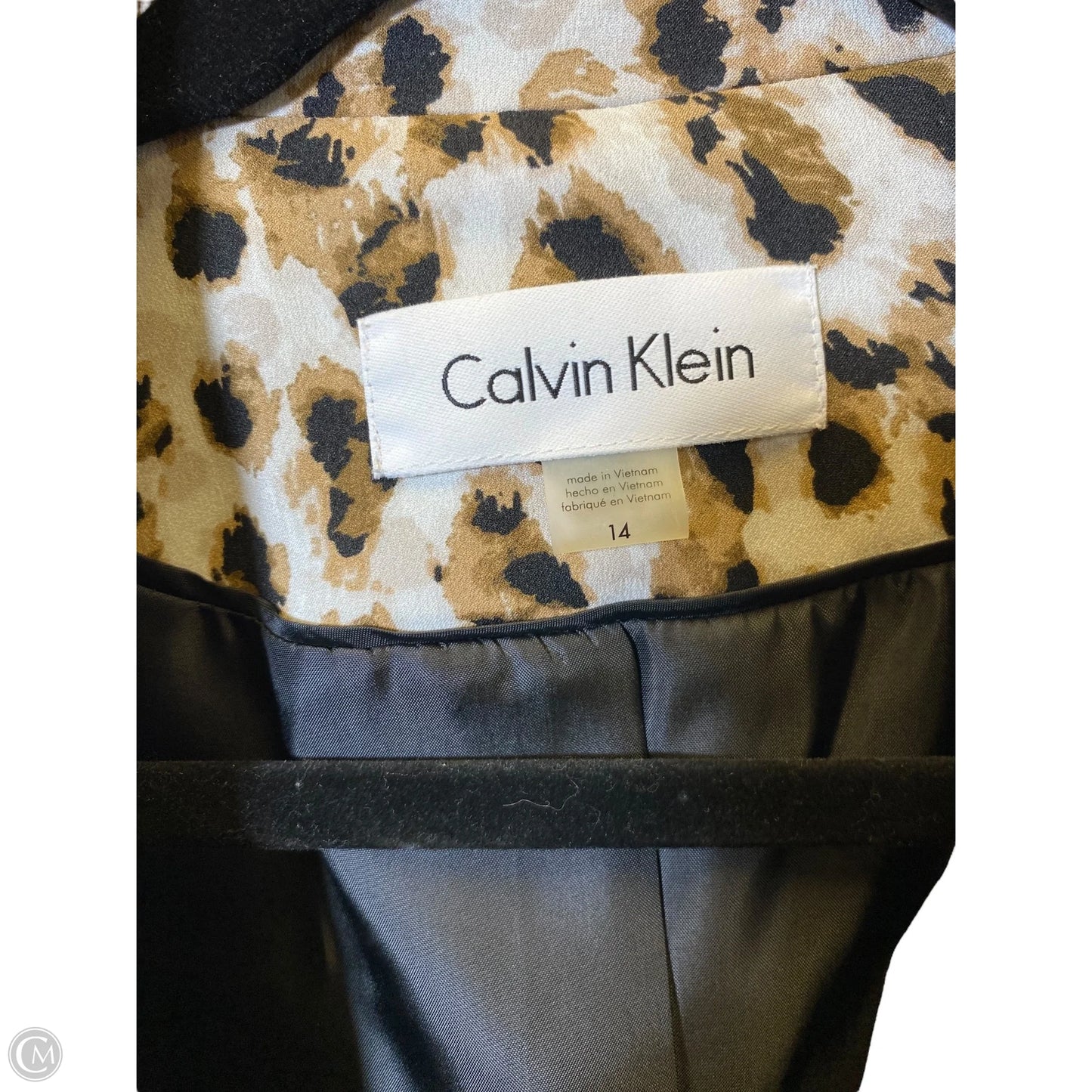 Blazer By Calvin Klein In Animal Print, Size: 14