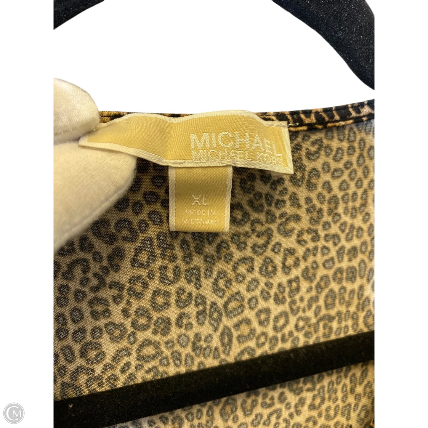 Top Long Sleeve By Michael By Michael Kors In Animal Print, Size: Xl