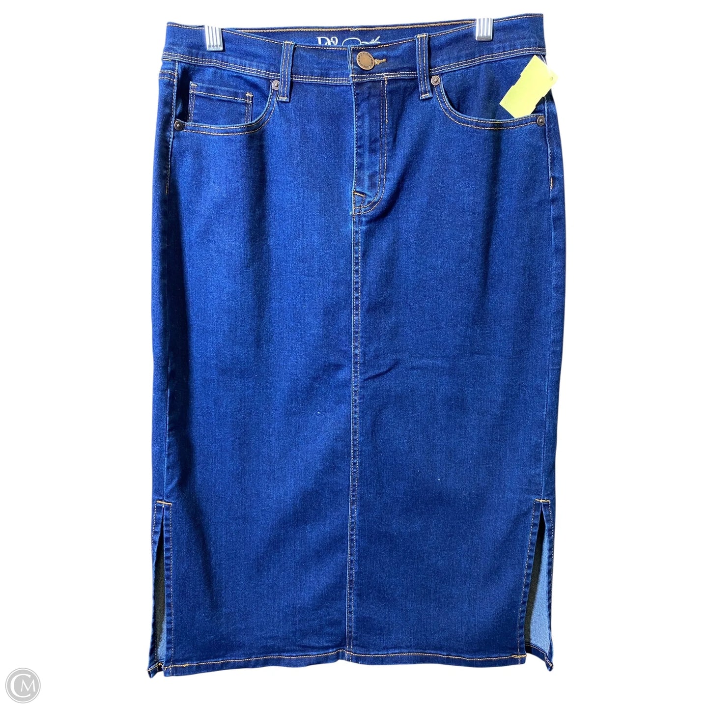 Skirt Midi By Dg2 In Blue Denim, Size: 12p