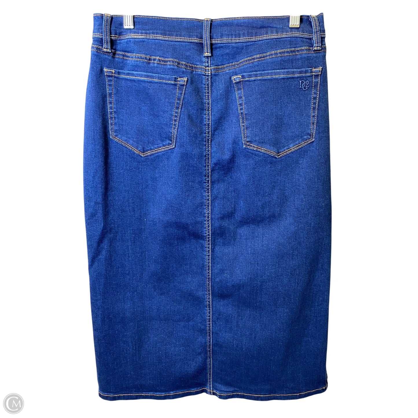 Skirt Midi By Dg2 In Blue Denim, Size: 12p