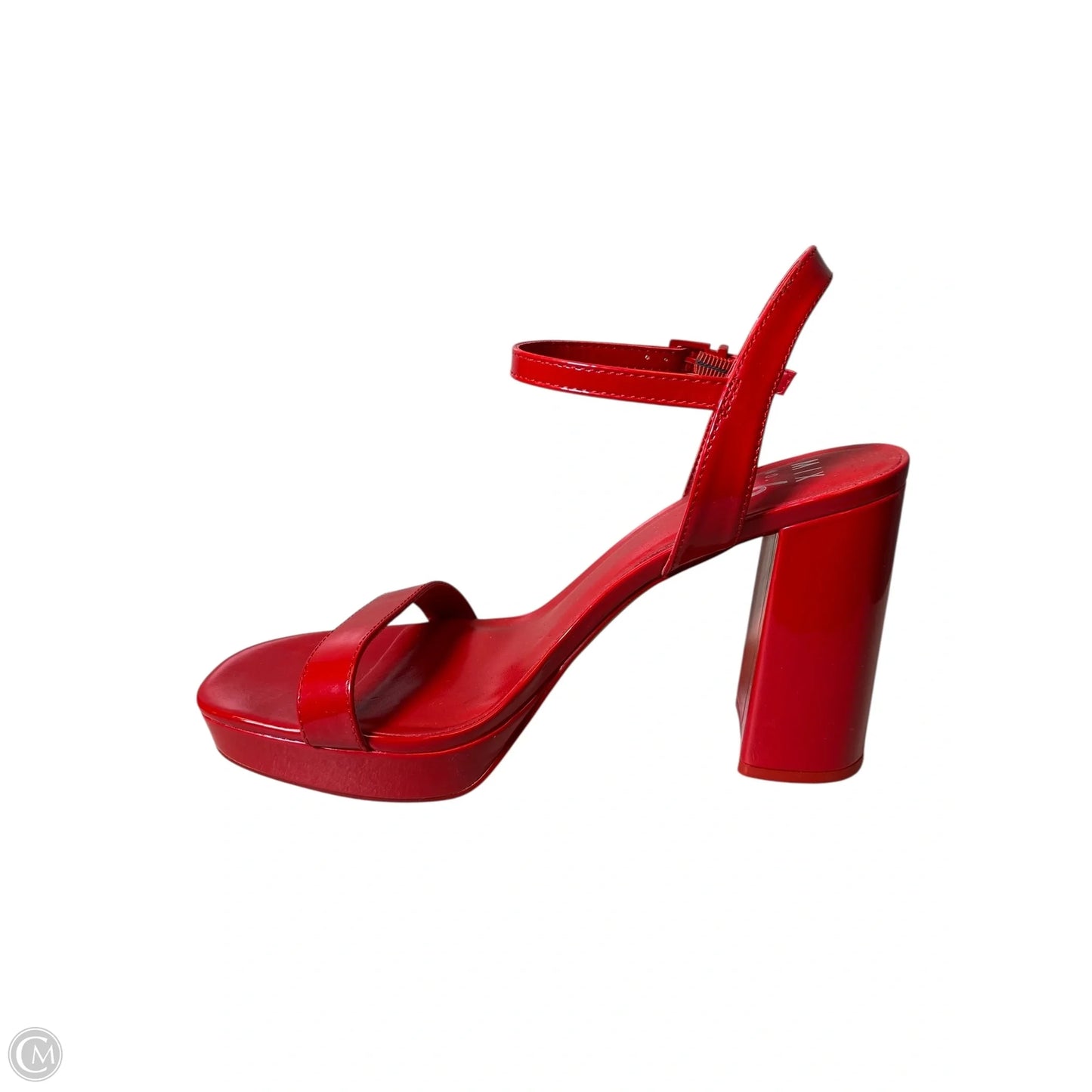 Sandals Heels Block By Mix No 6 In Red, Size: 10